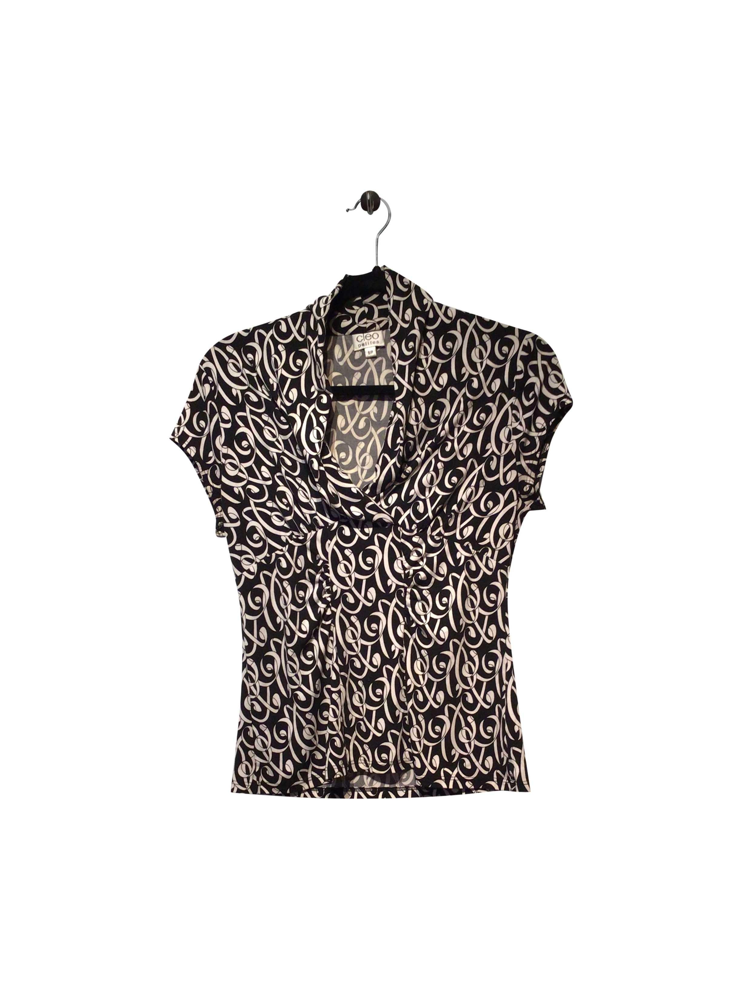CLEO Stylish Regular Fit Black Blouse - Size S