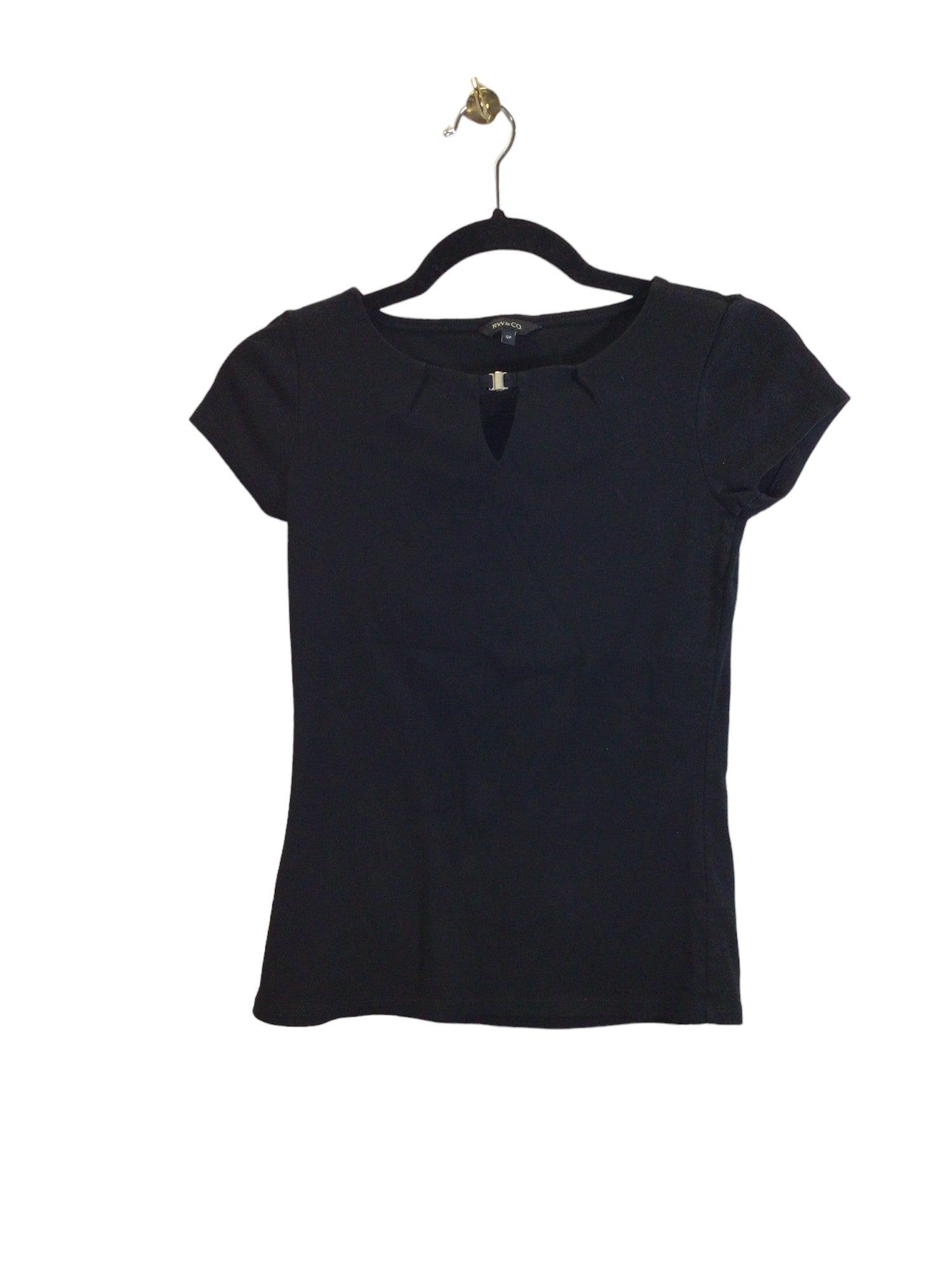Stylish RW&CO Women's Regular Fit Black T-Shirt - Size S