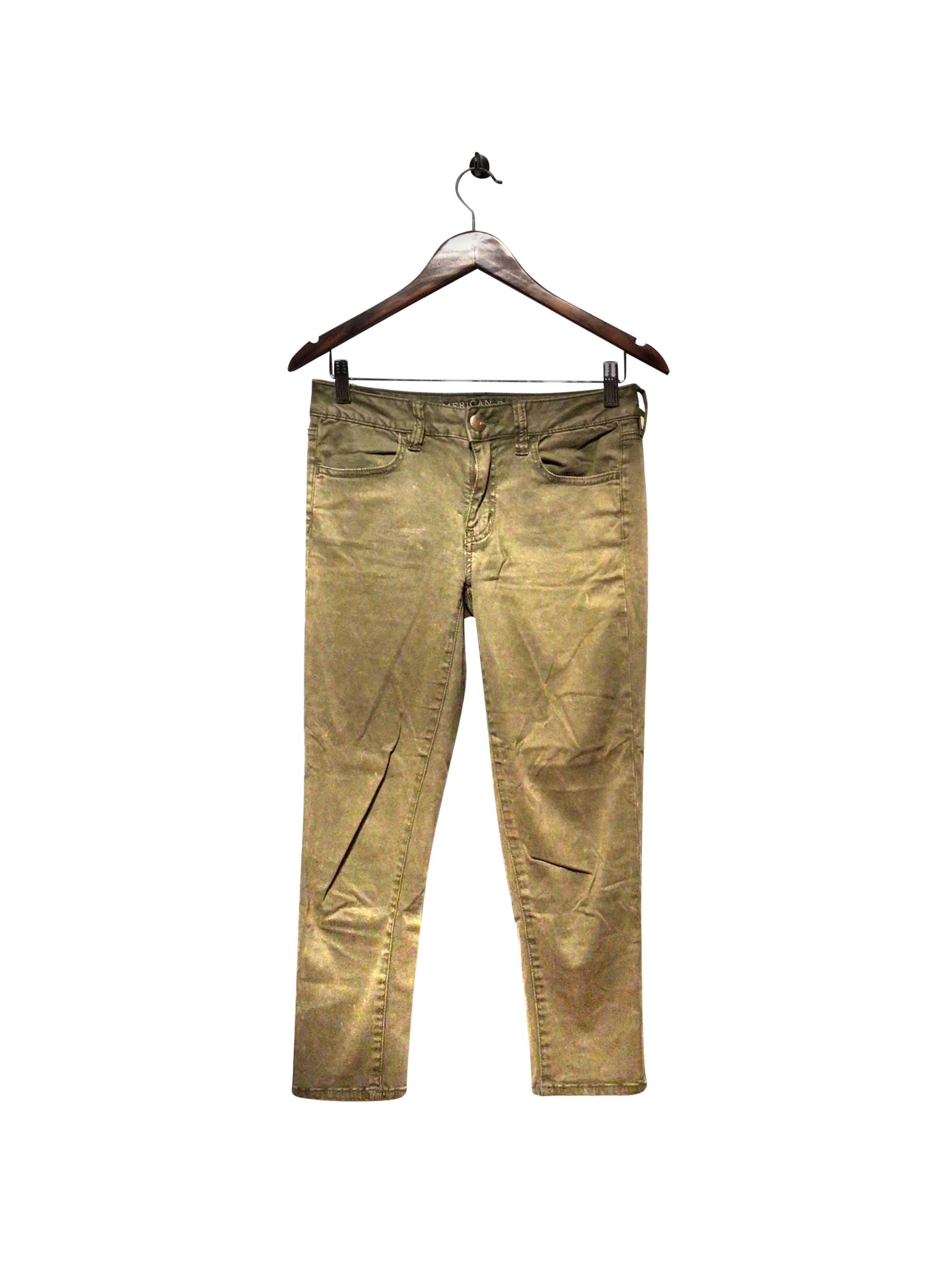 AMERICAN EAGLE Stylish Regular Fit Green Pant - Size 4