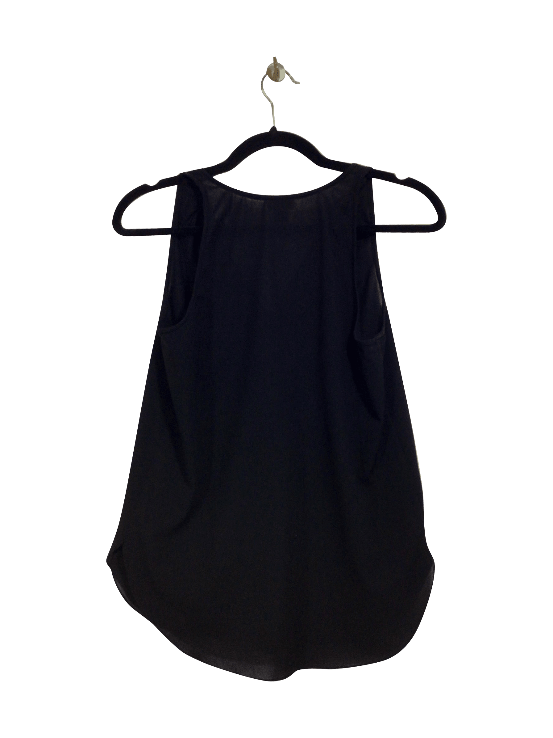 J. CREW Stylish Regular Fit Sleeveless V-Neck Black Blouse - Size 0