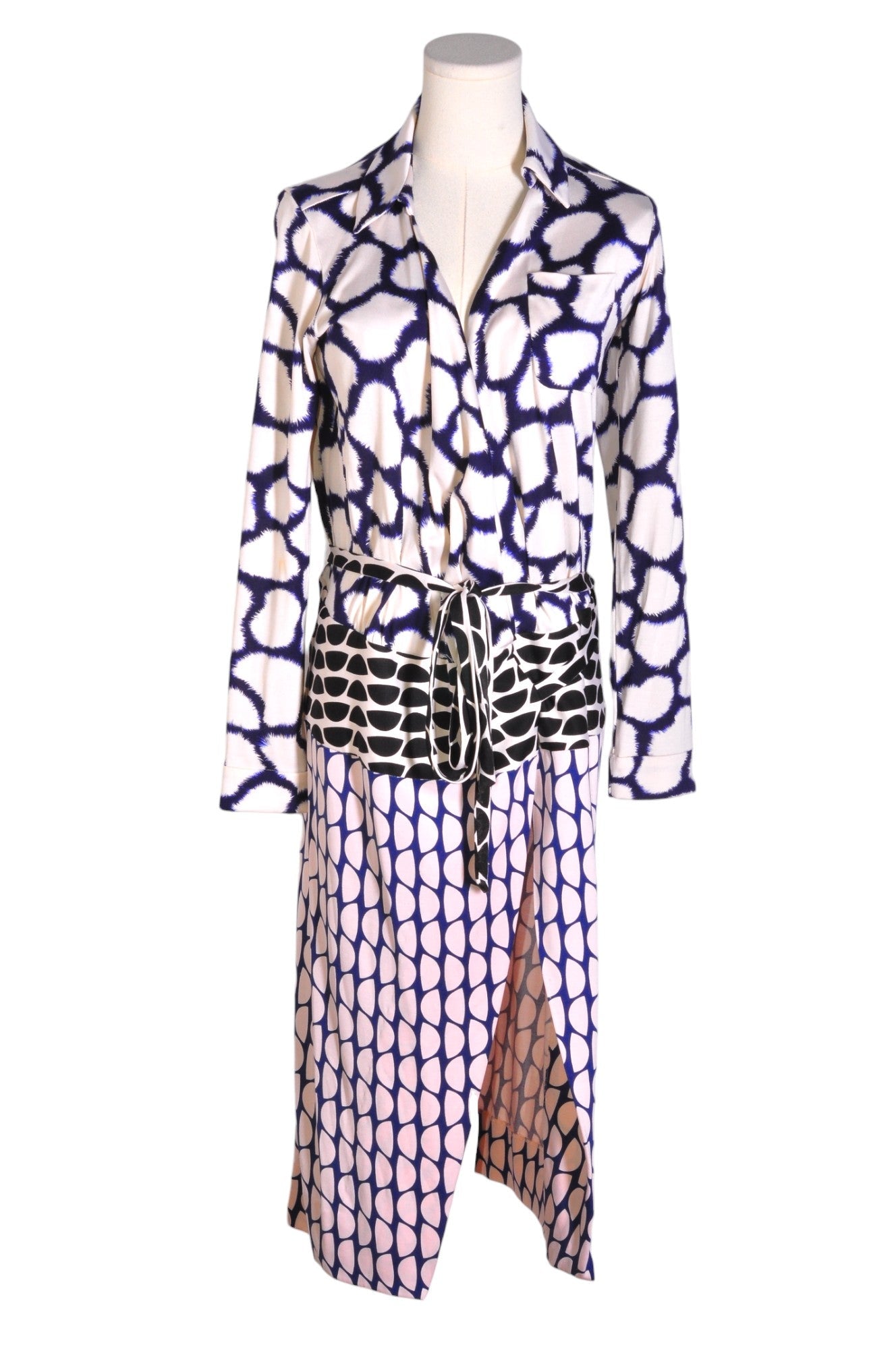 DIANE VAN FURSTENBERG Stylish Women's Blue Regular Fit Wrap Dress - Size 6
