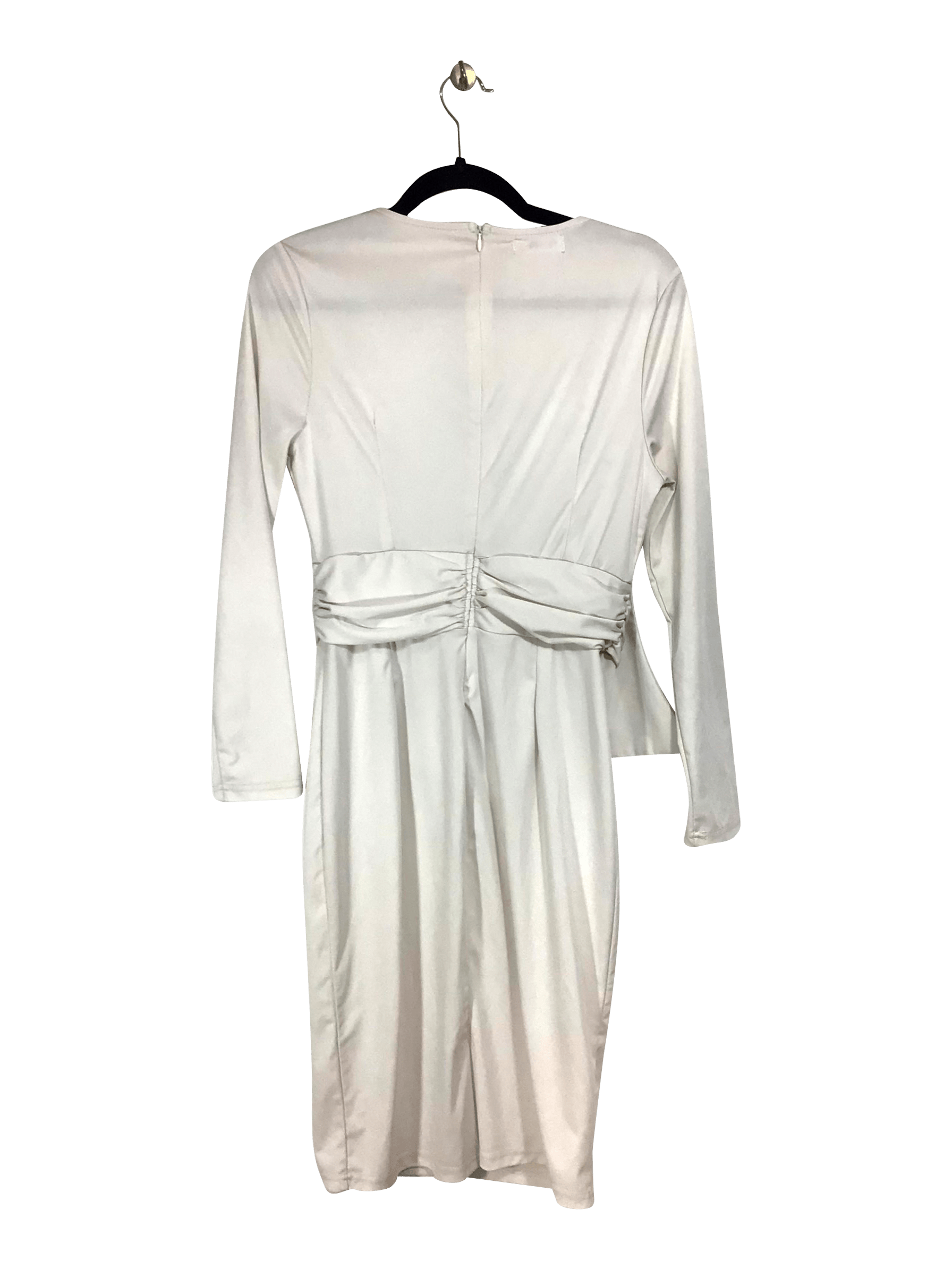 Stylish MUSA LIS White Wrap Dress in Regular Fit - Size L