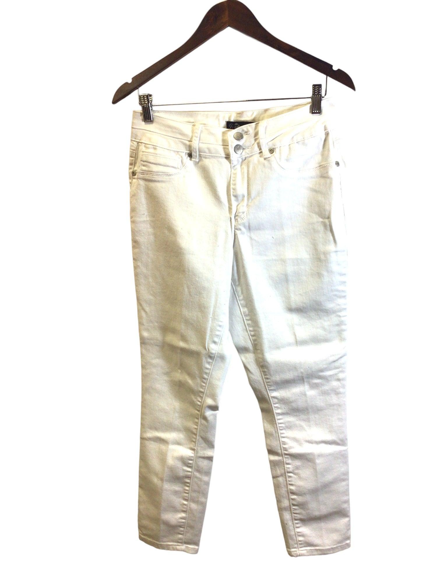 ROYALTY FOR ME Women's Stunning White Regular-Fit Straight-Legged Jeans - Size 8