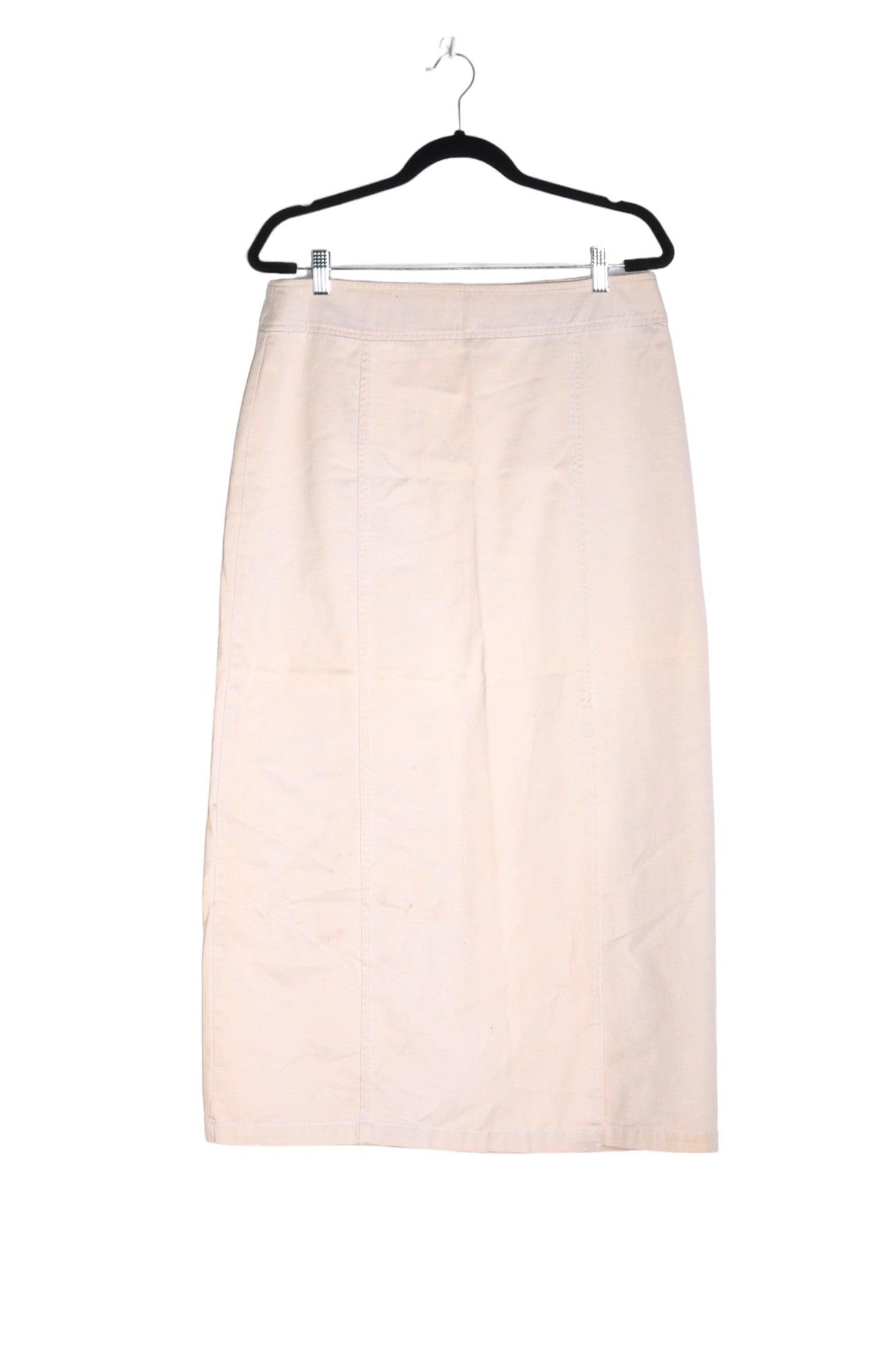 CLEO Women's Classic Beige Regular Fit Pencil Skirt - Size 14