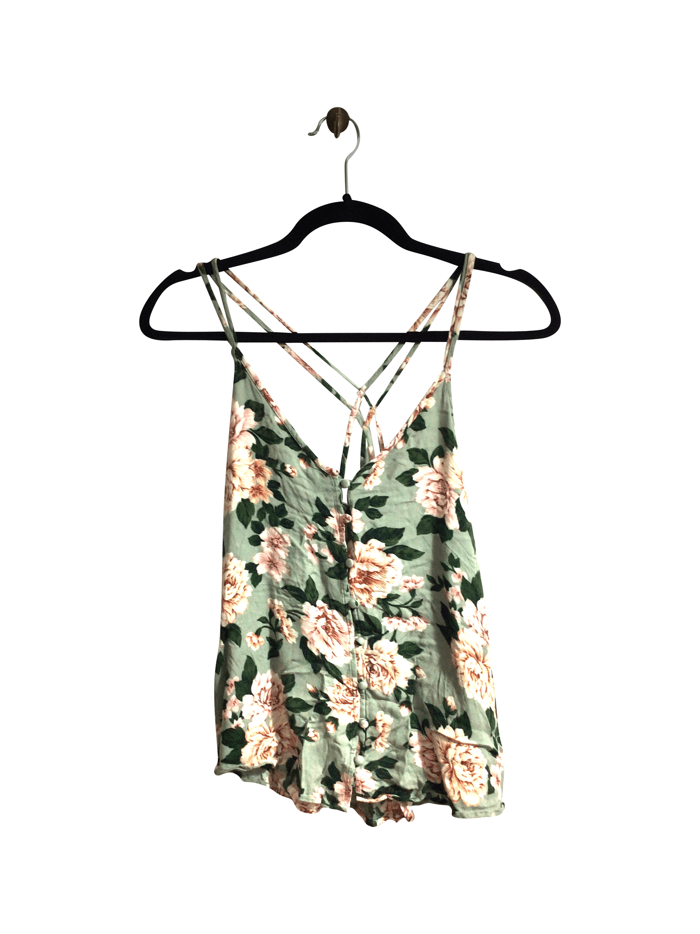 Stylish AMERICAN EAGLE Women's Green Regular-Fit Blouse - Size S