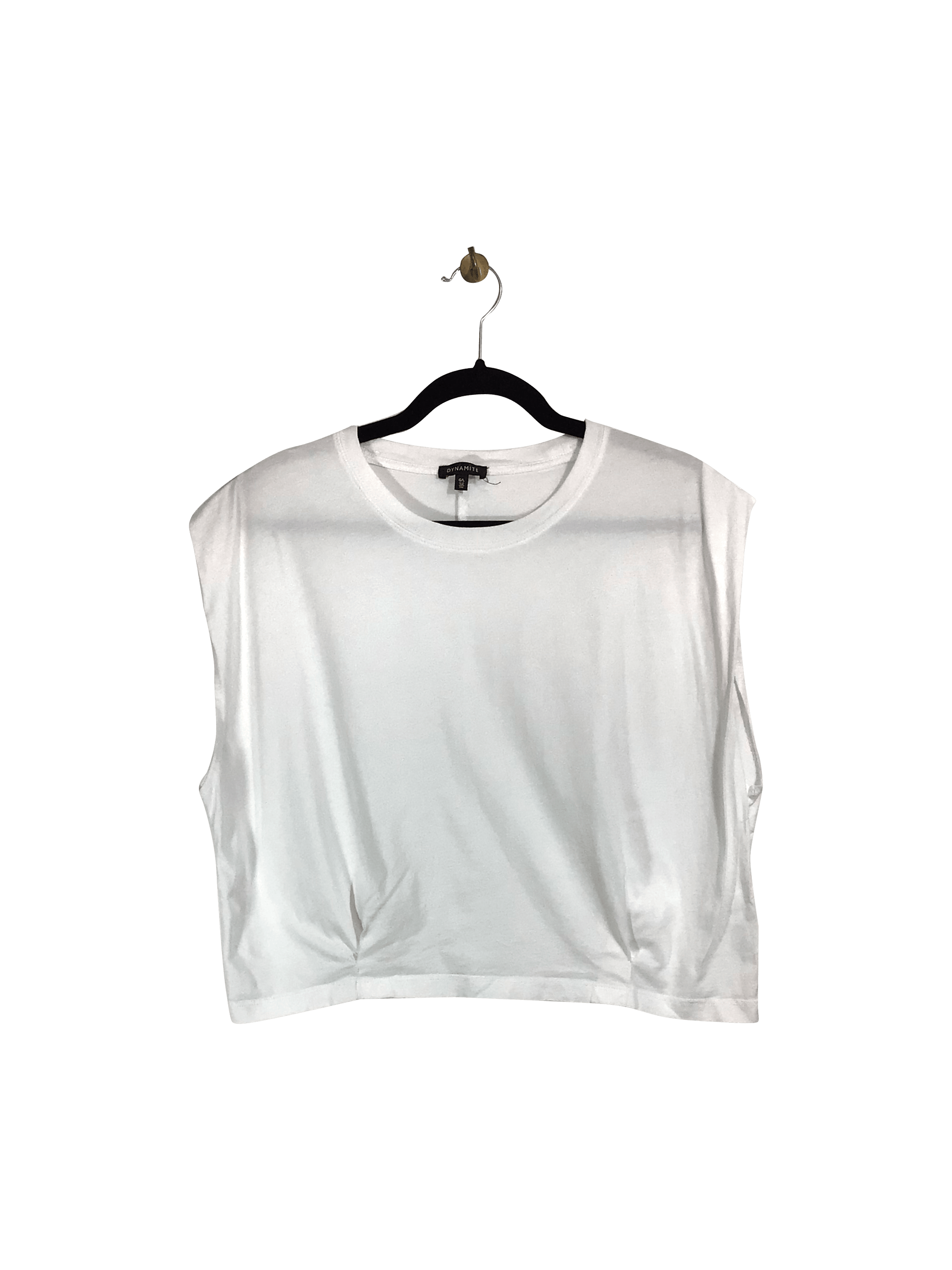 DYNAMITE Stylish Women's White Regular Fit Crop Tops - Size L