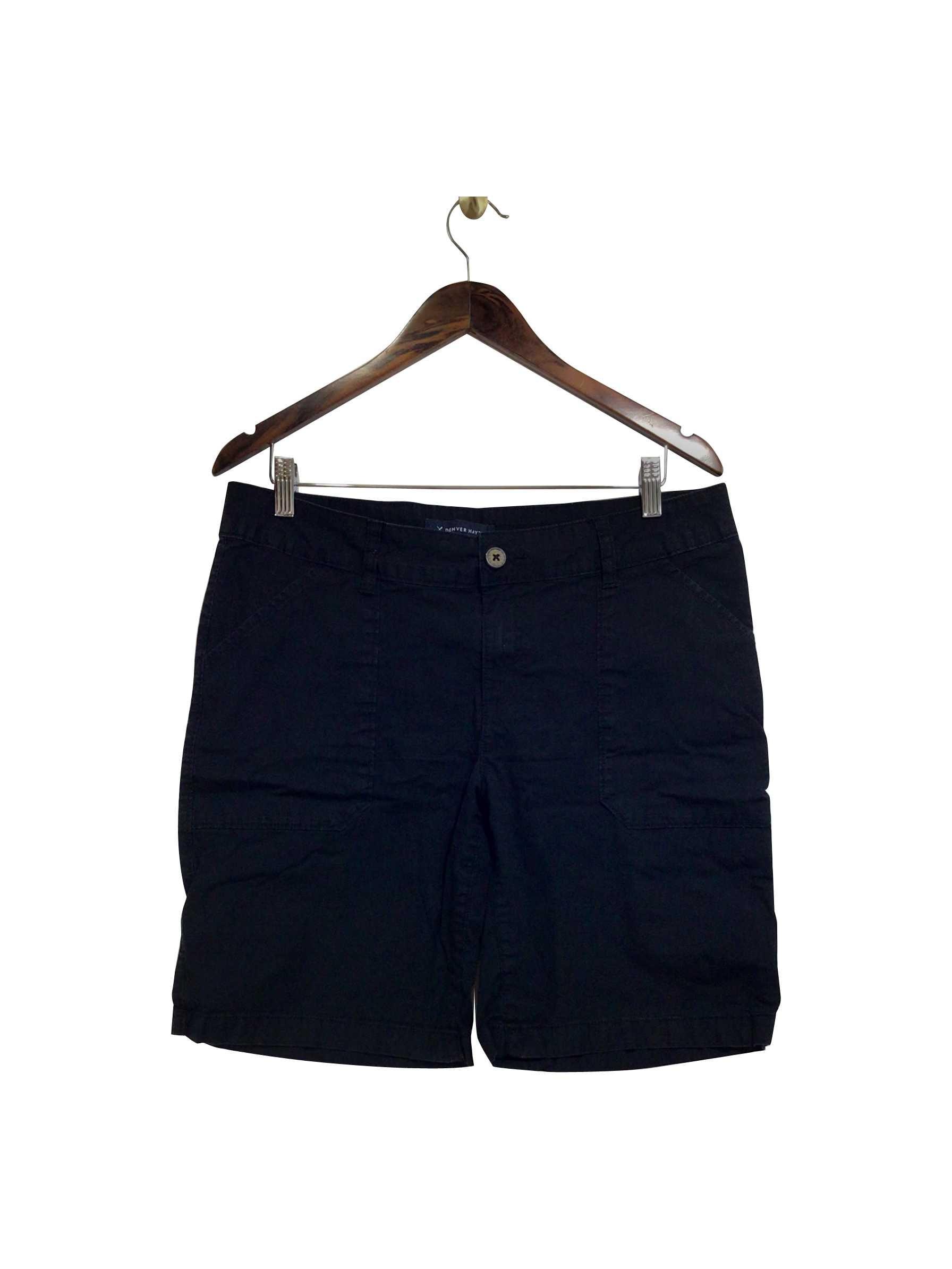 DENVER HAYES Stylish Regular Fit Black Pant Shorts - Size 12