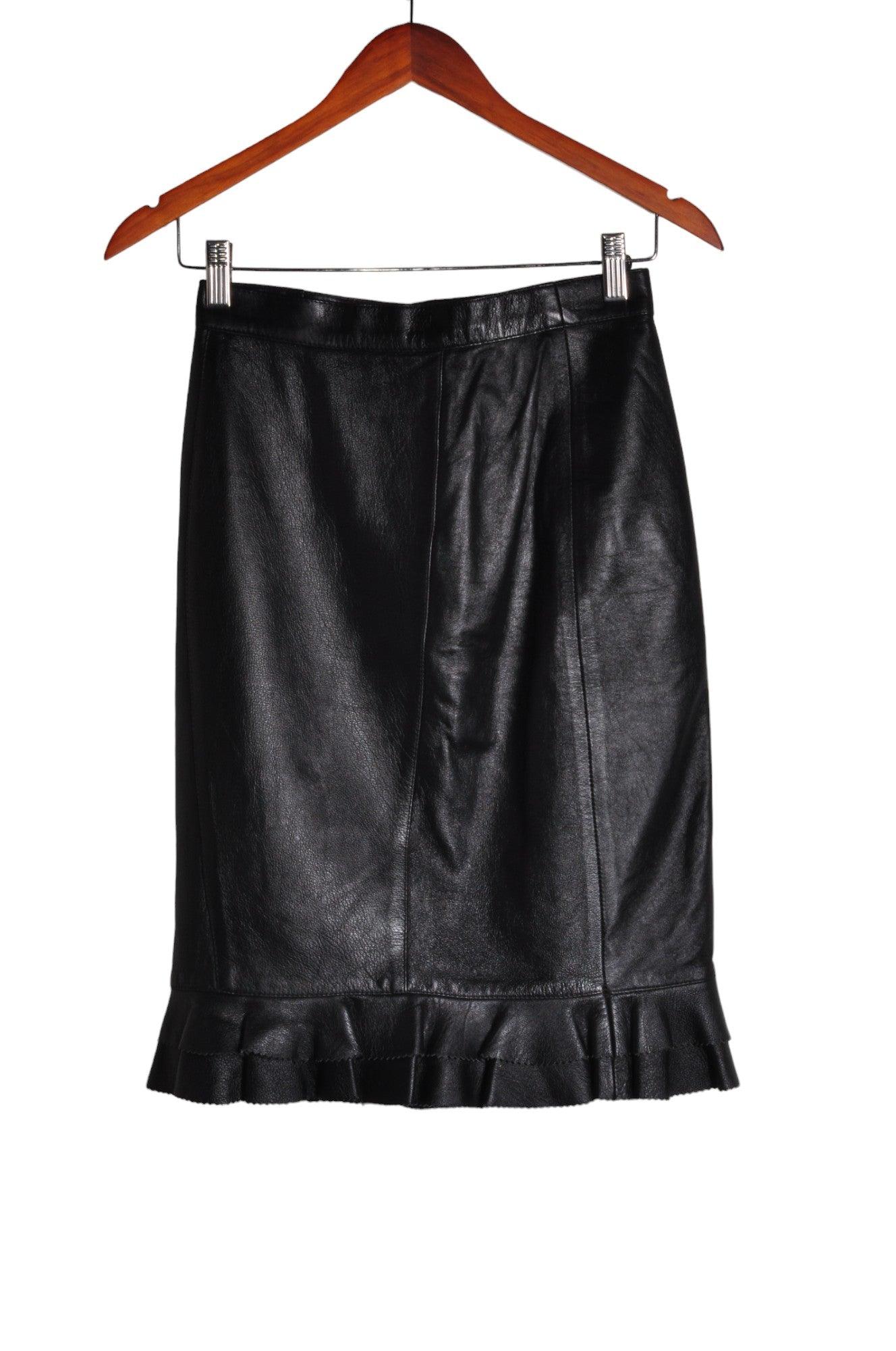 DES MONDES Stylish Women's Black Casual Skirt - Size M, Regular Fit