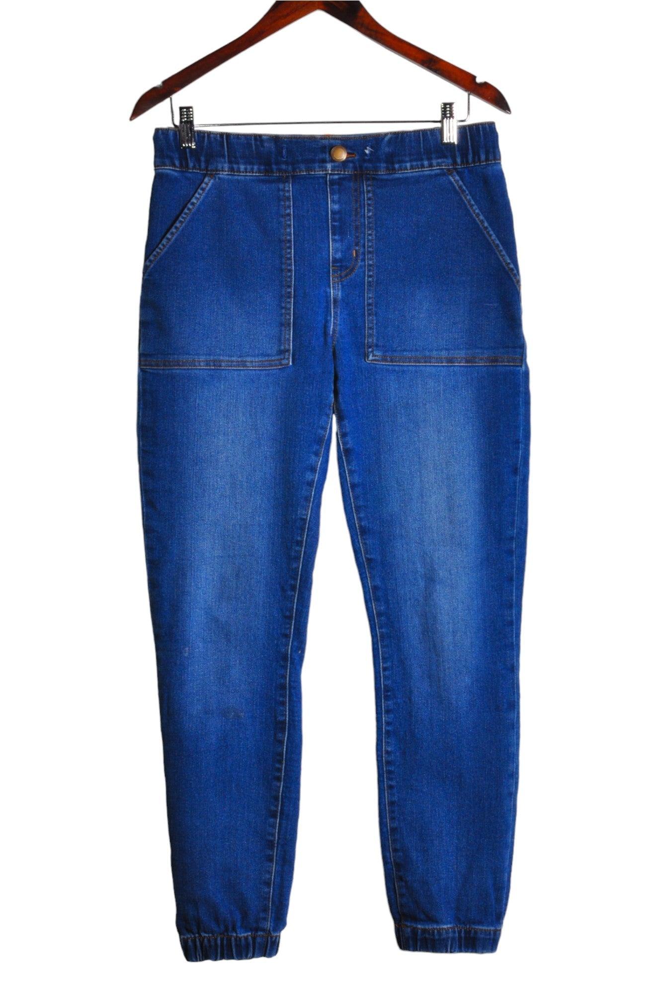 Stylish MY STYLE Women's Blue Regular-Fit Straight-Legged Jeans - Size 8
