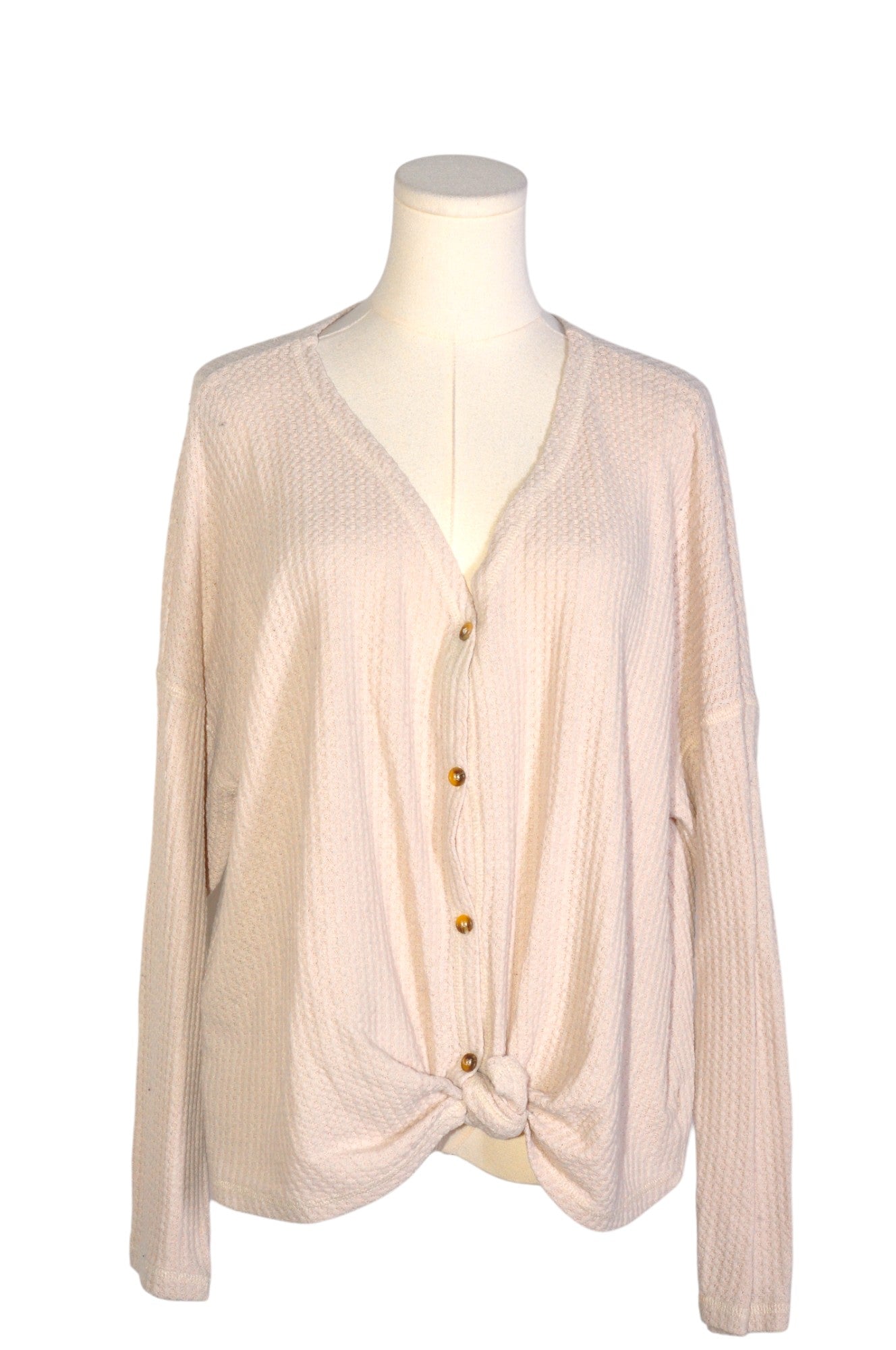 AMERICAN EAGLE Stylish Women's Beige Regular Fit Cardigan - Size XL