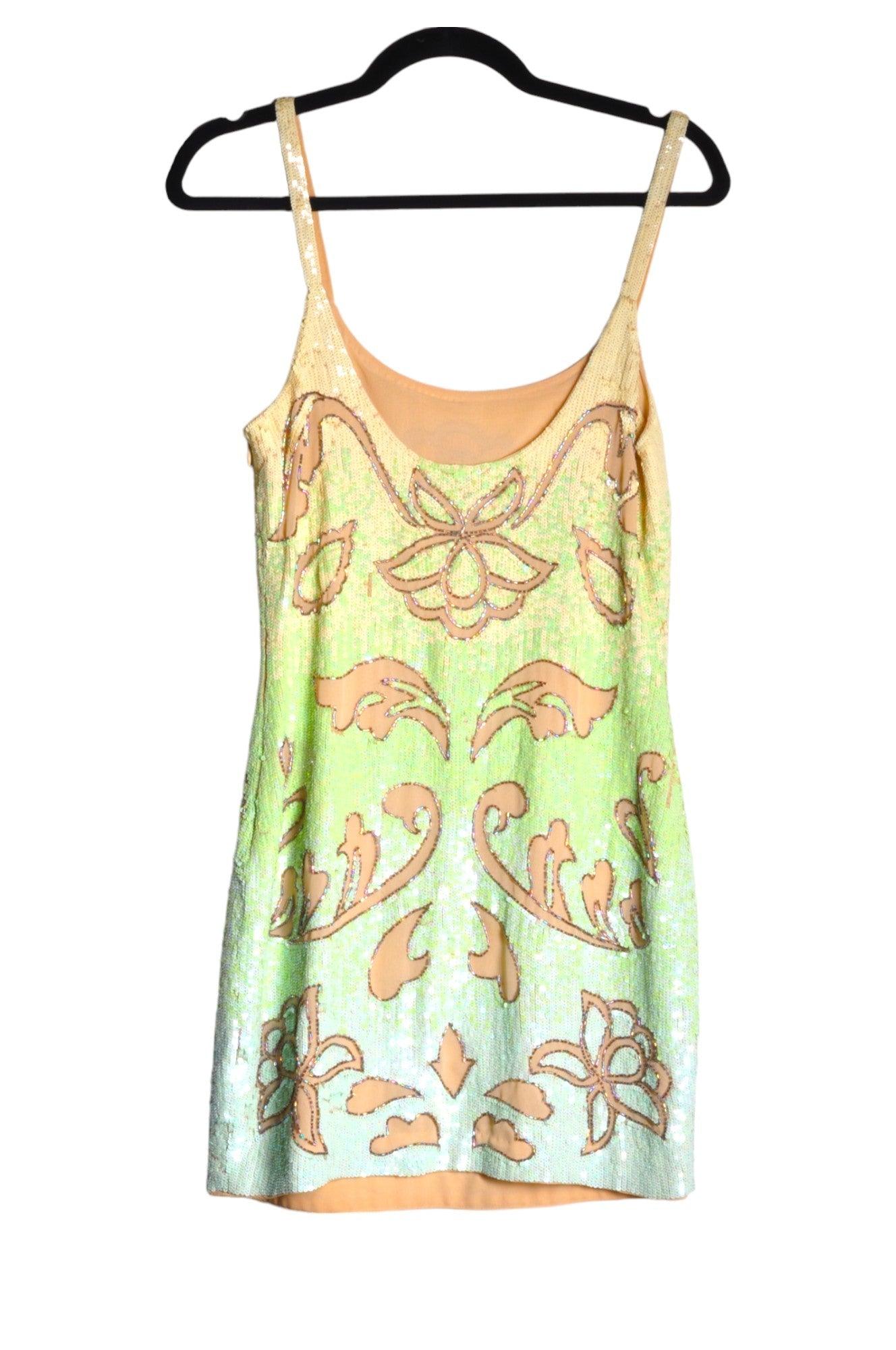 NEEDLE & THREAD Stylish Women's Green Regular Fit Size 4 Mini Dress