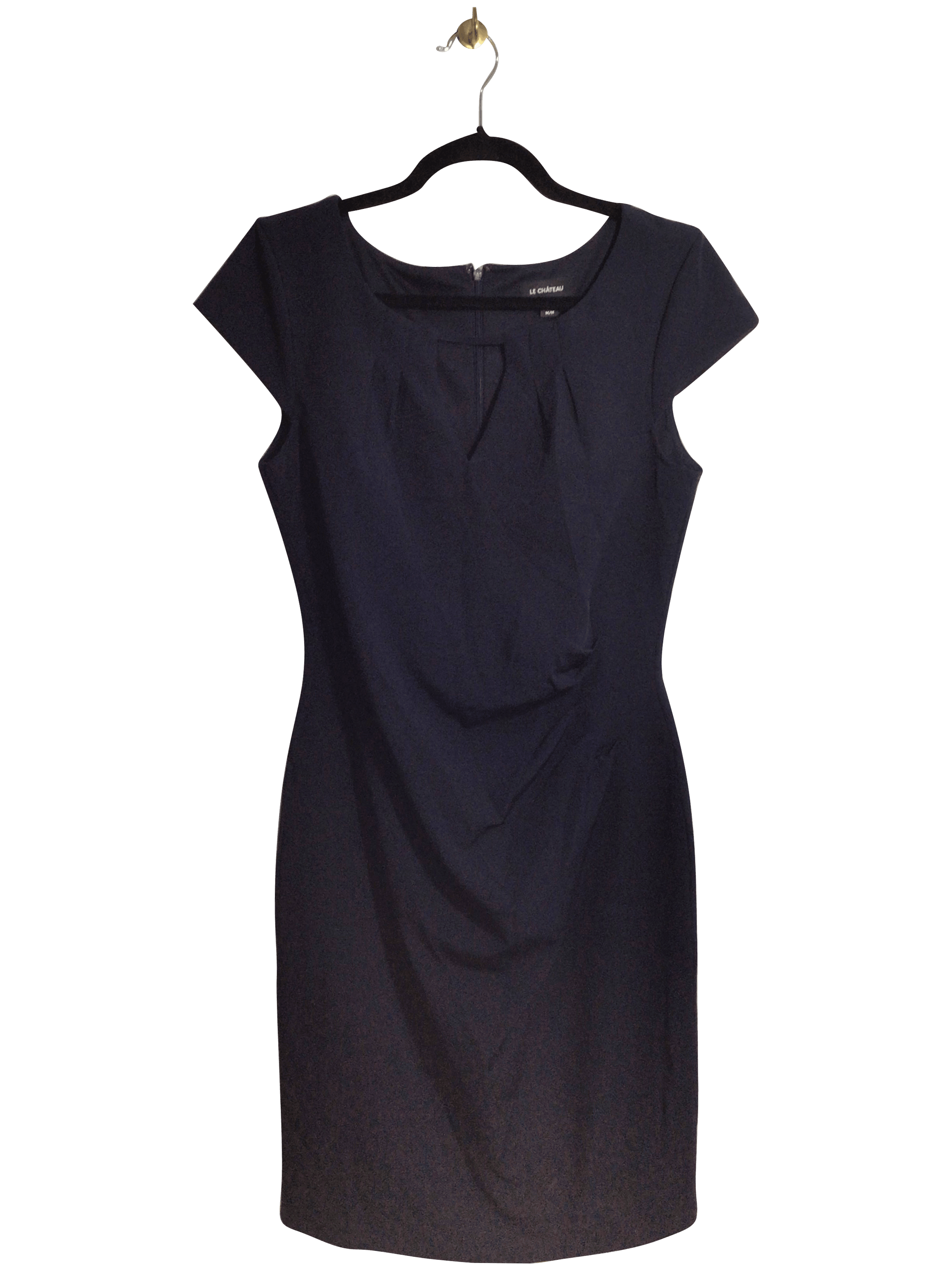 Stylish CHATEAU Blue Regular Fit Women's Shift Dress - Size M