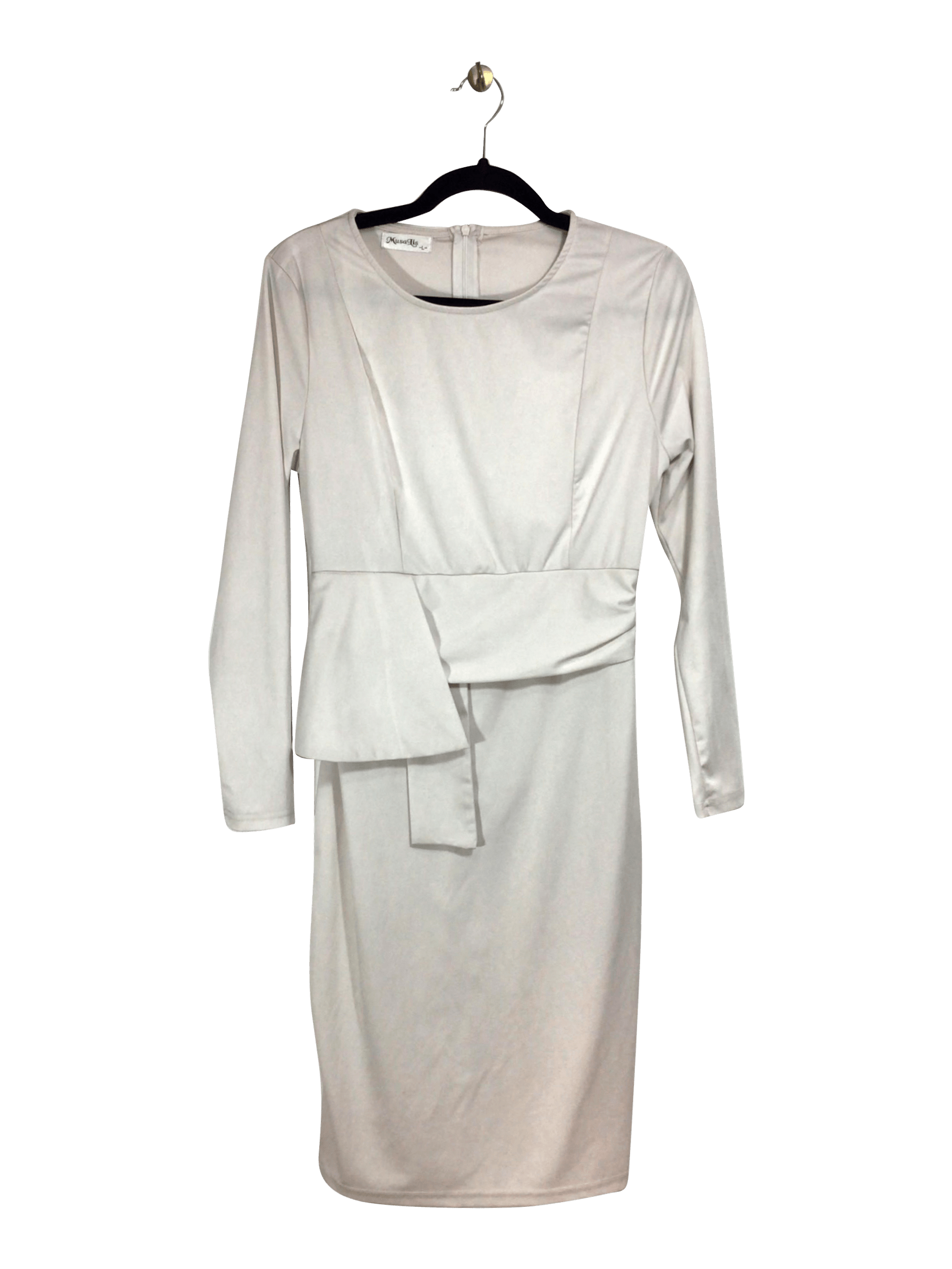 Stylish MUSA LIS White Wrap Dress in Regular Fit - Size L