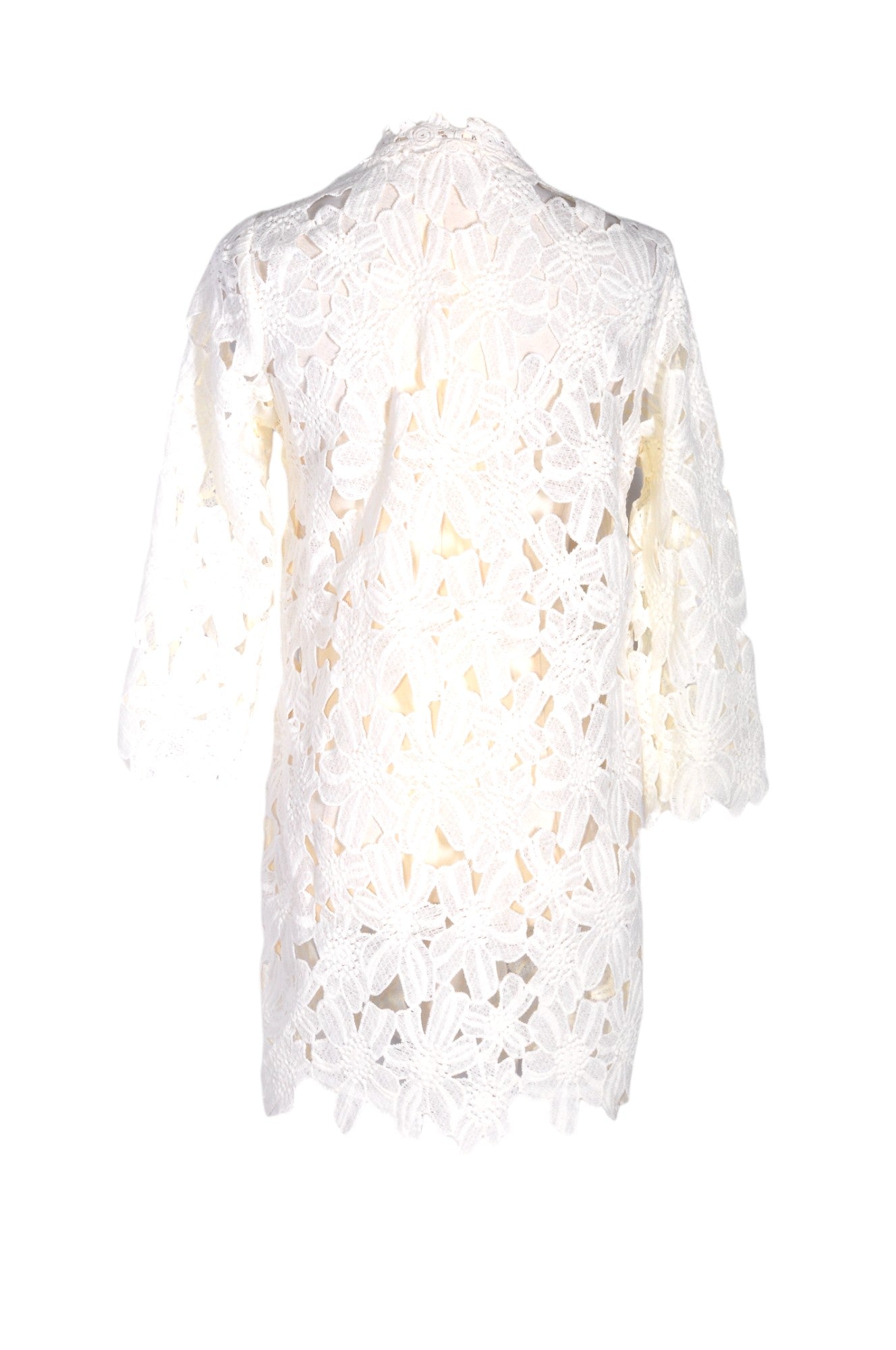 Stylish DOUBLE ZERO Women's White Regular Fit Cardigan - Size M
