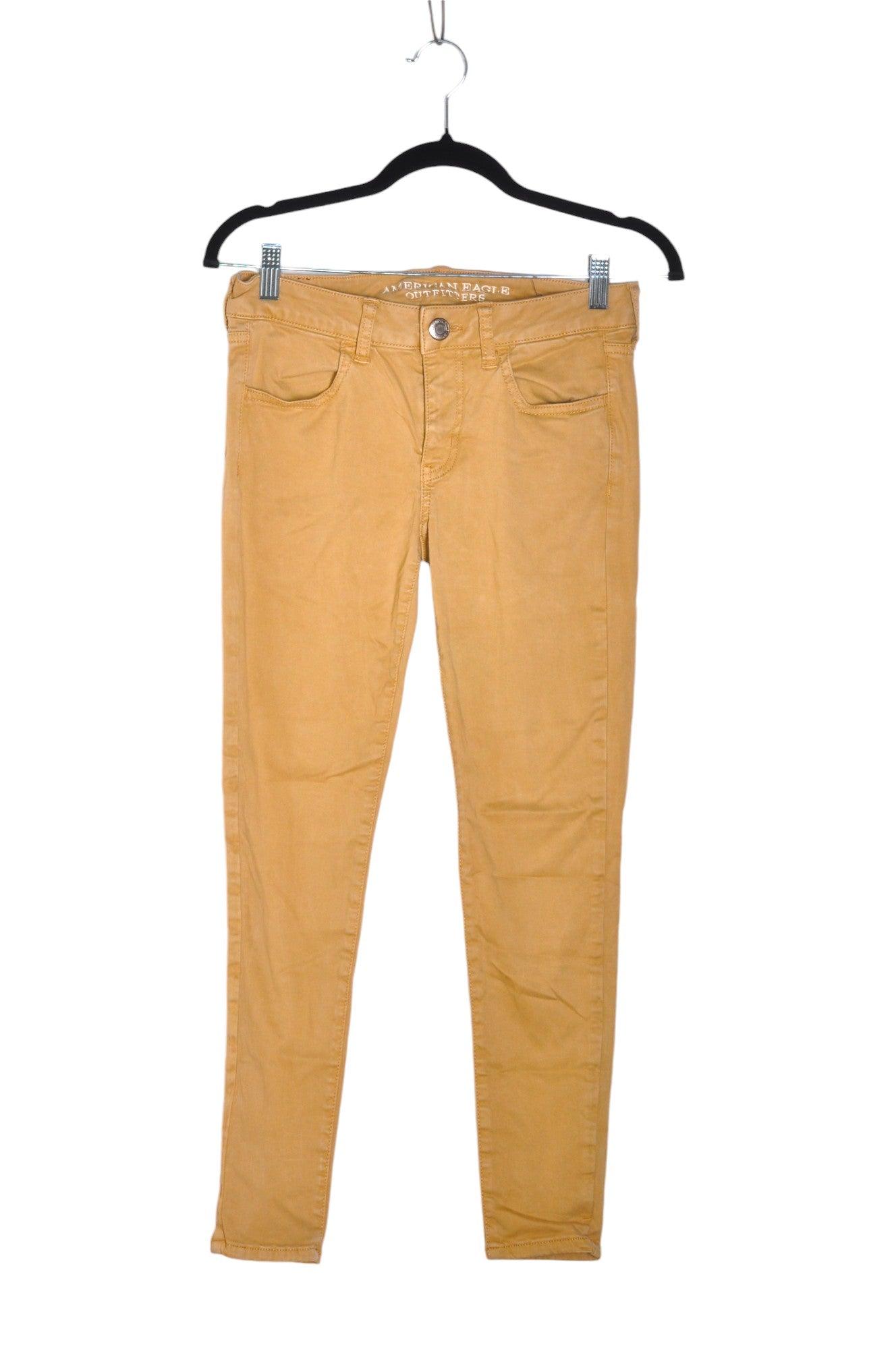 AMERICAN EAGLE Stylish Women's Beige Regular Fit Work Pants - Size 4