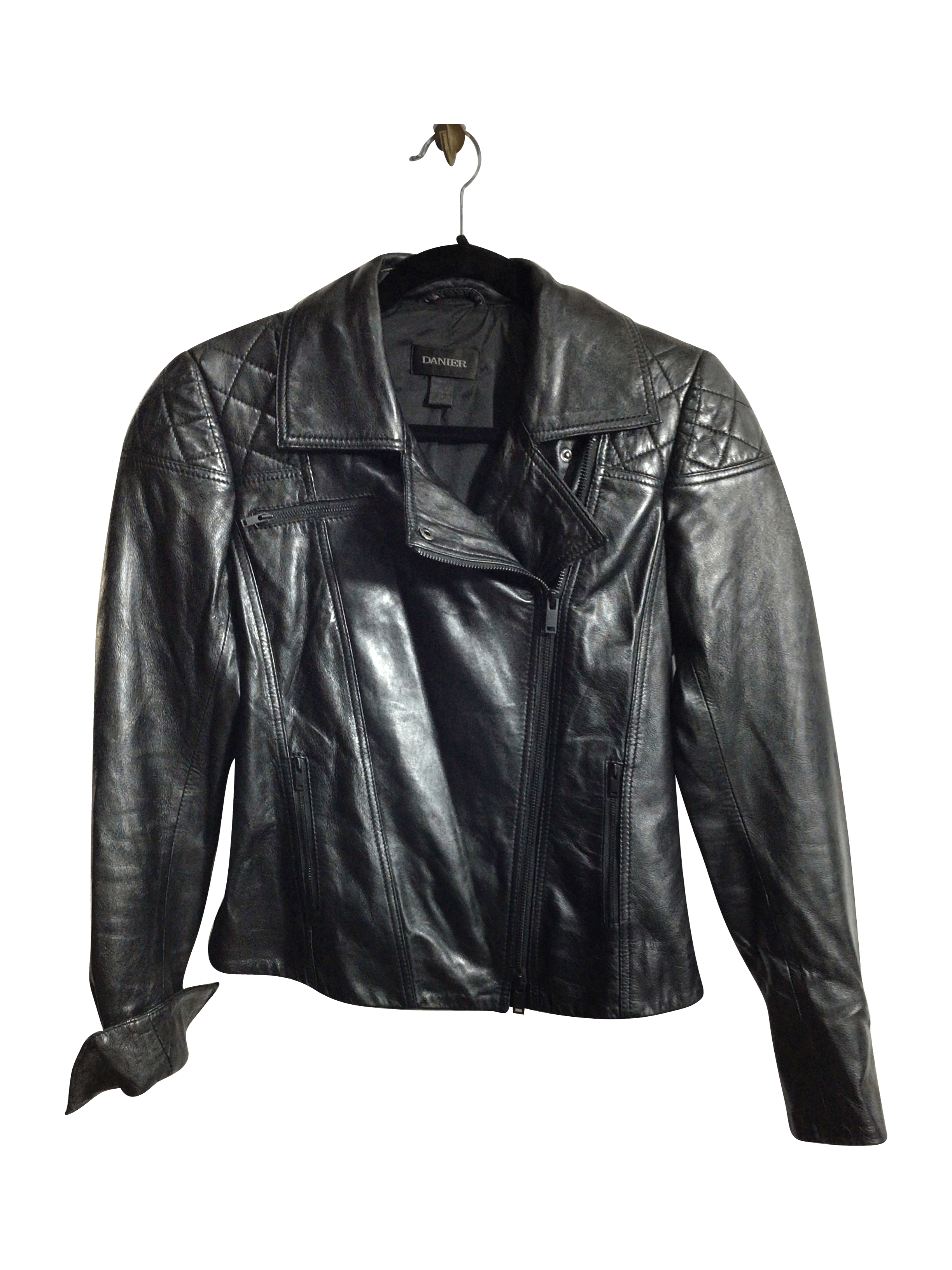 Stylish DANIER Women's Regular Fit Black Coat - Size 2XS