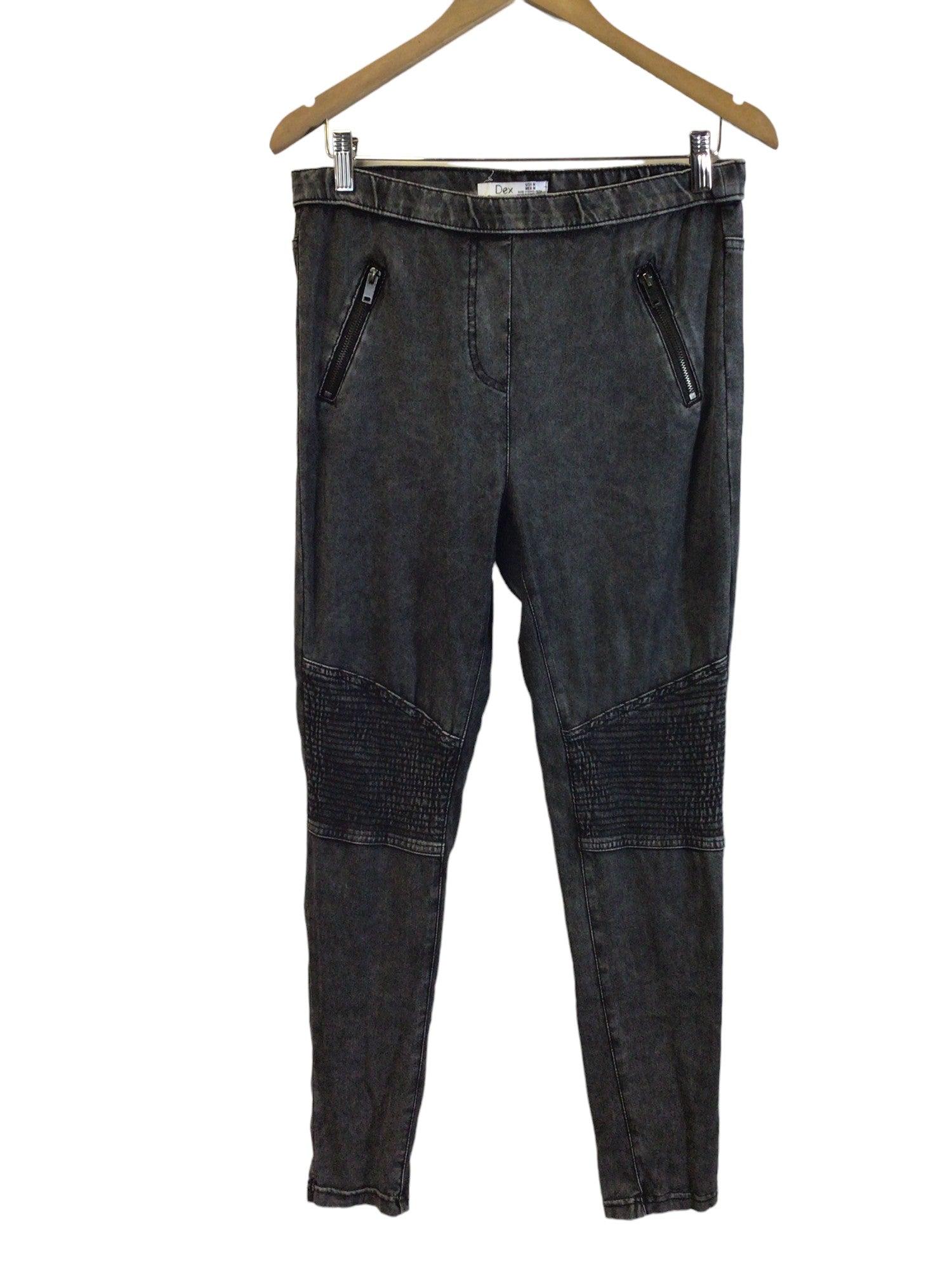 DEX Stylish Women's Gray Regular Fit Straight-Legged Jeans - Size M