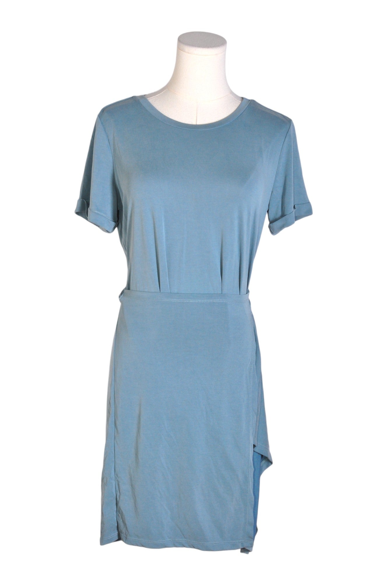 Stylish DYNAMITE Women's Blue Regular-Fit Wrap Dress - Size M