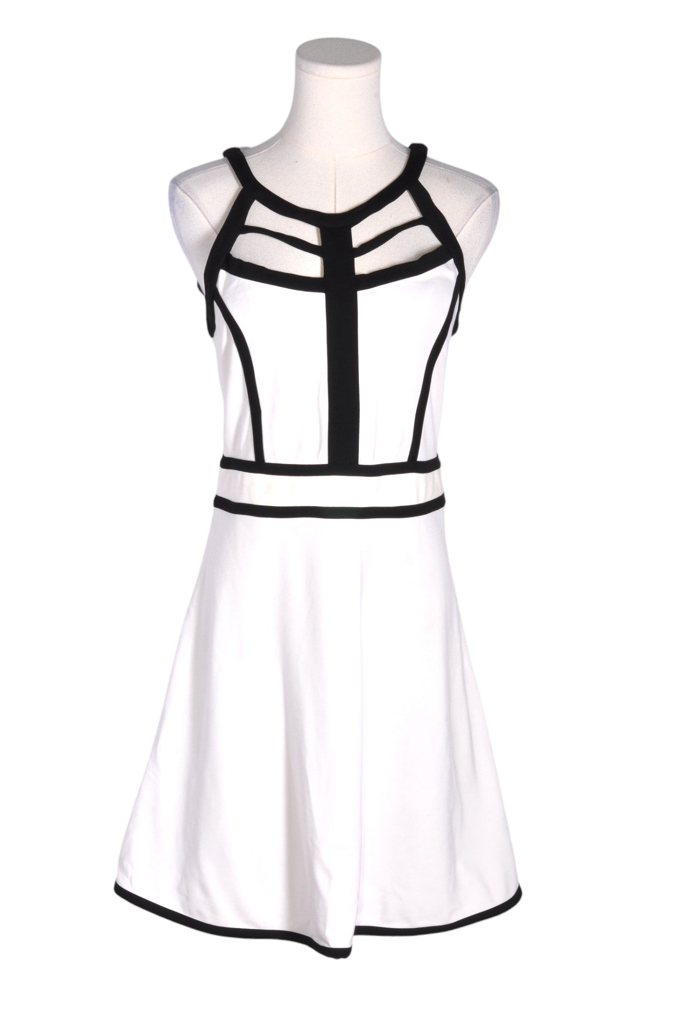 BUFFALO BY DAVID BITTON Stylish Women's A-Line White Dress - Size M, Regular Fit