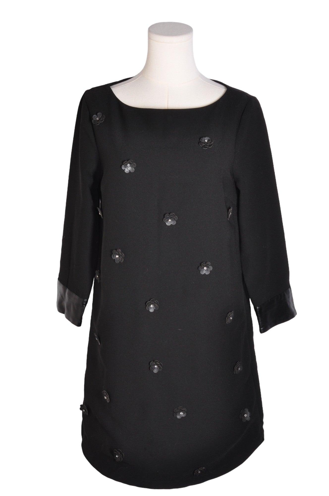 Stylish RW&CO Women's Drop Waist Regular Fit Black Dress - Size S