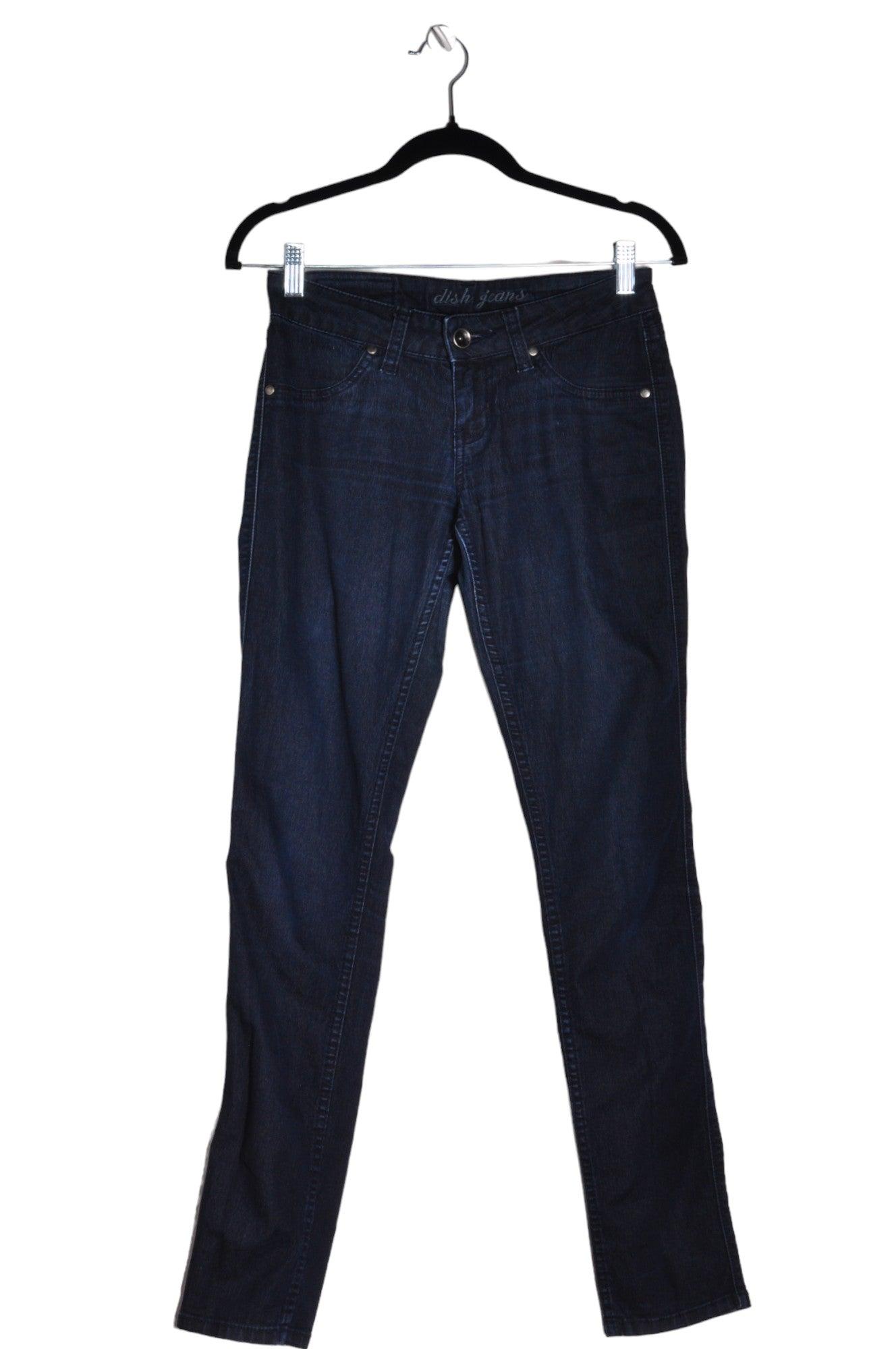 DISH JEANS Stylish Women's Blue Straight-Legged Regular Fit Jeans - Size 26x32