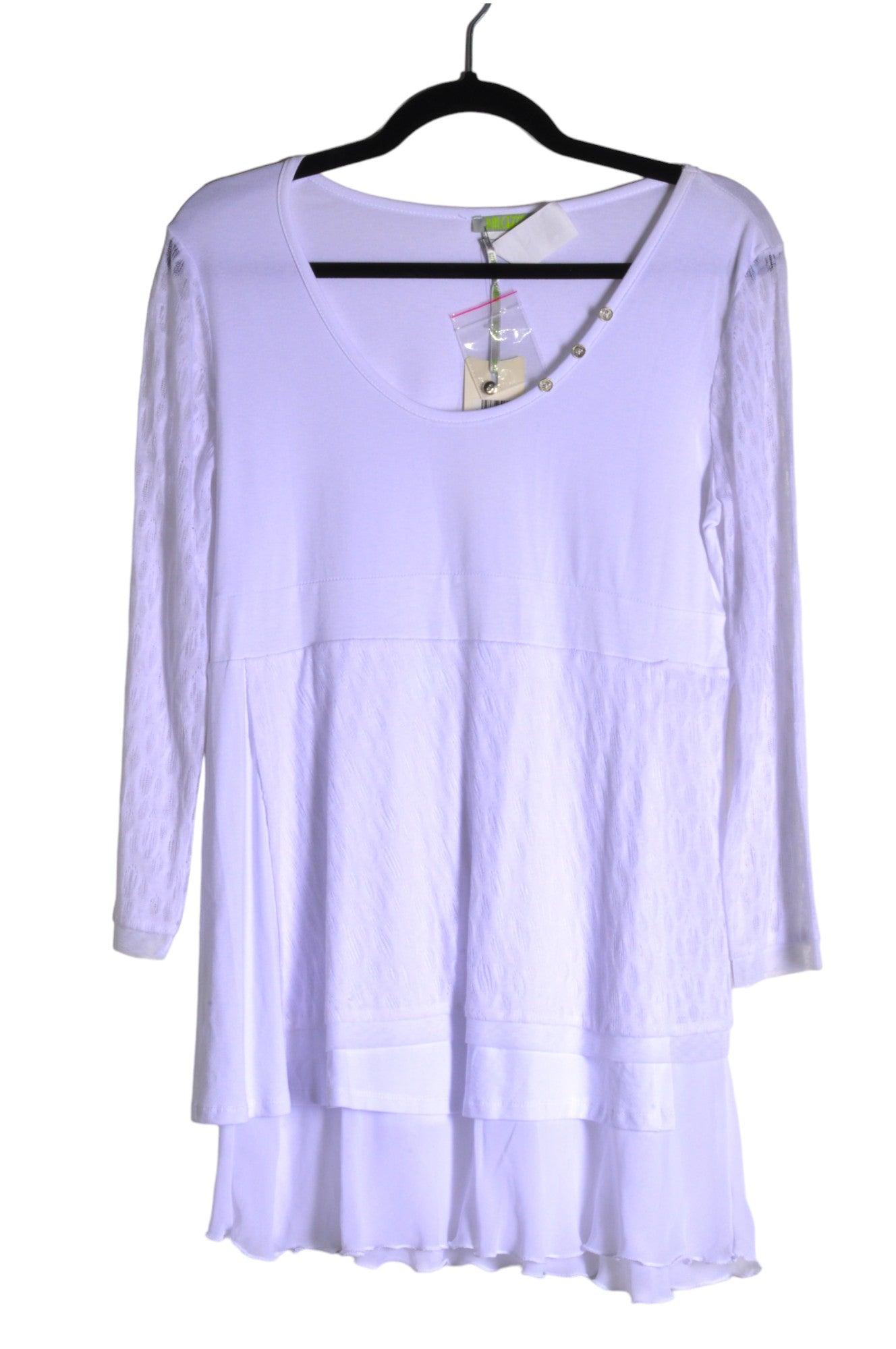 Stylish DOLCEZZA Women's Regular Fit White Blouse - Size M