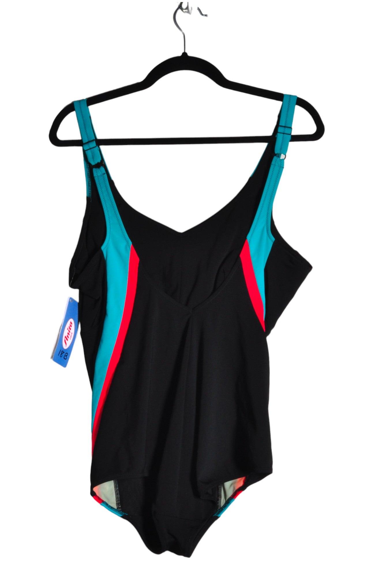 ANITA Women's Stylish One Piece Black Swimsuit - Regular Fit, Size 18