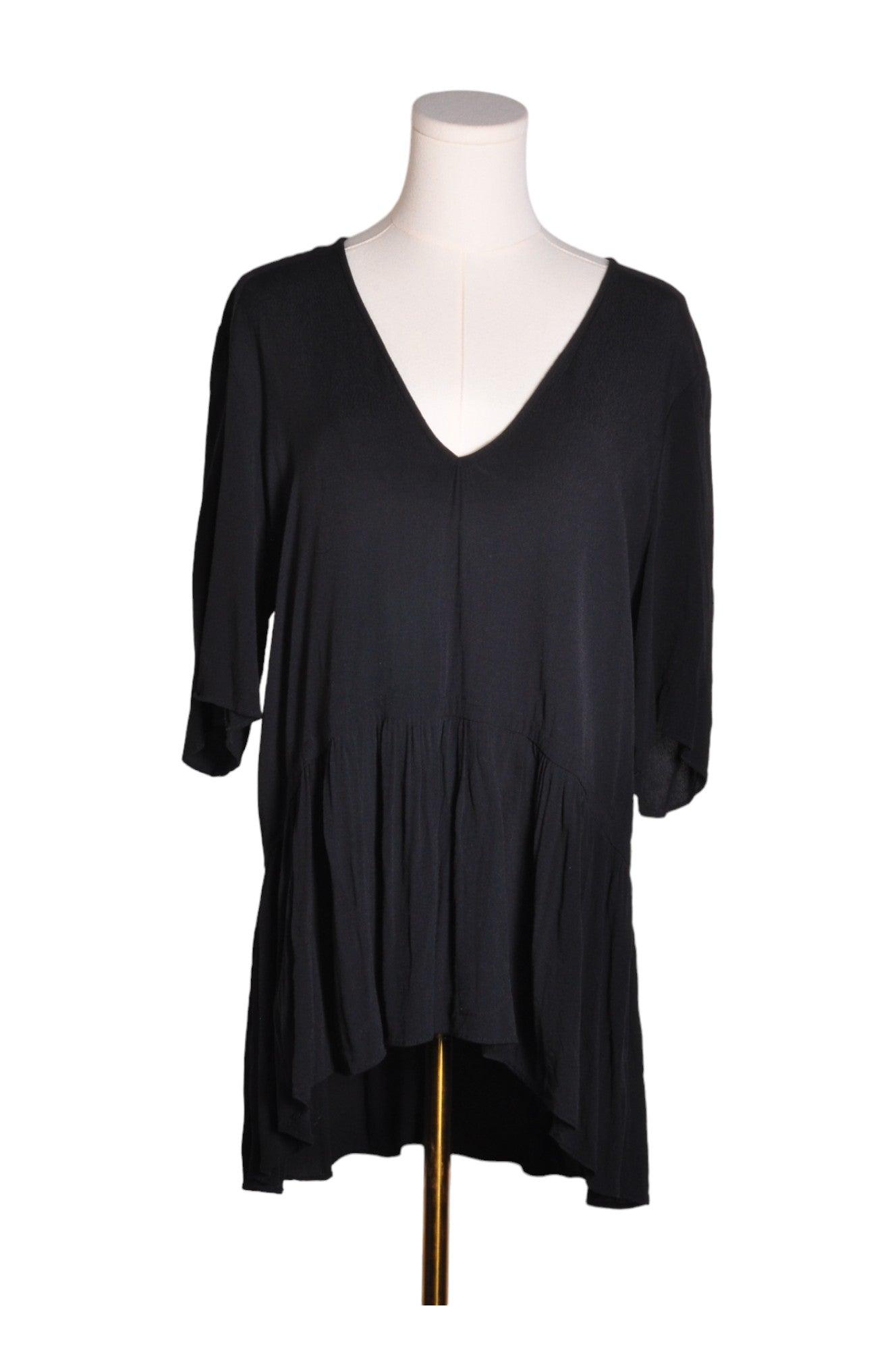 KIMCHI BLUE Stylish Women's Regular-Fit Black Blouse - Size L