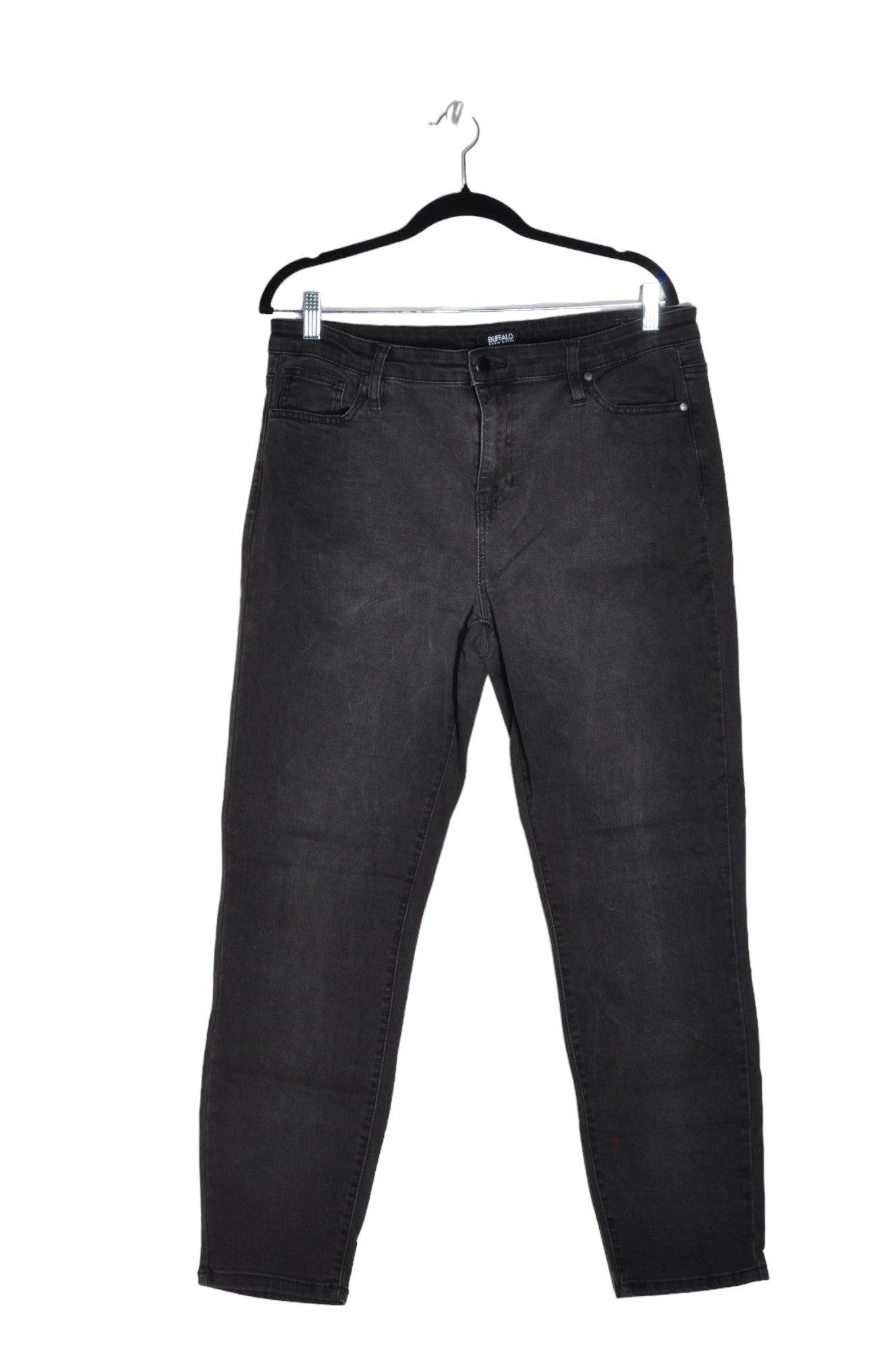 BUFFALO BY DAVID BITTON Stylish Women's Black Straight-Legged Regular Fit Jeans - Size 12