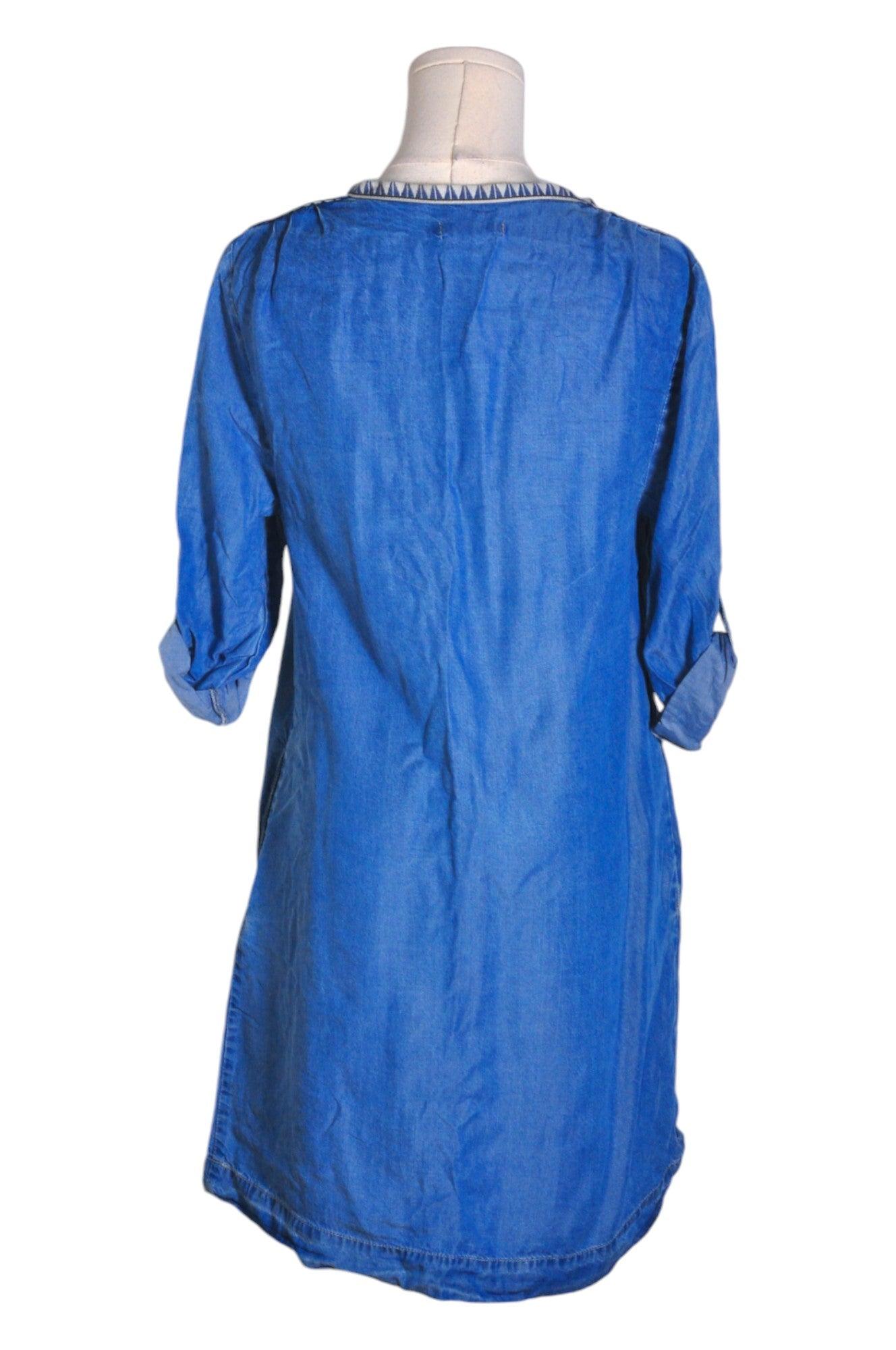 KENNETH COLE Stylish Women's Drop Waist Blue Dress - Regular Fit, Size S