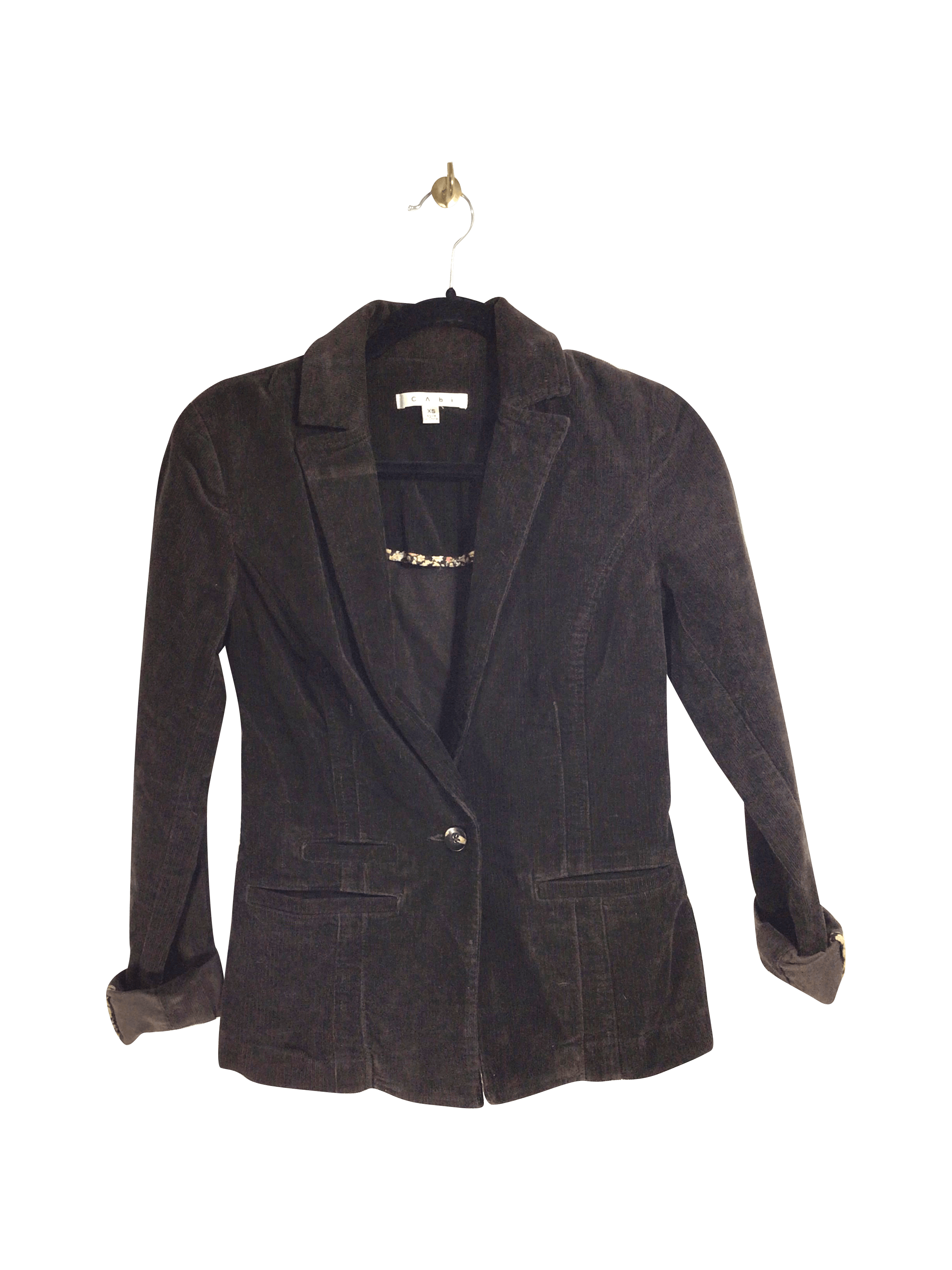 Stylish Second - Hand CABI Regular Fit Brown Women's Coat in XS Size