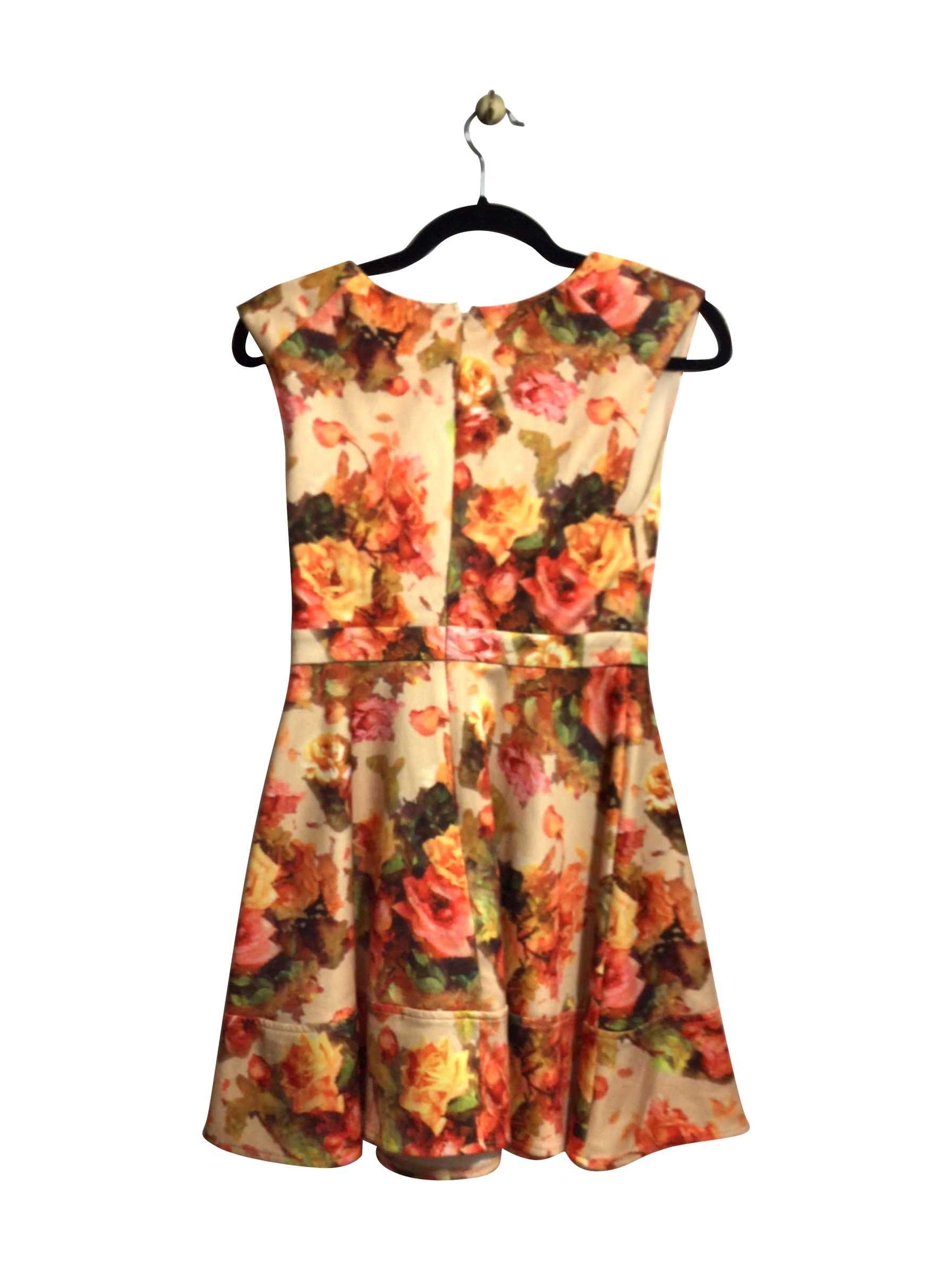 Stylish DO & BE Regular Fit Orange Mini Dress - Size S