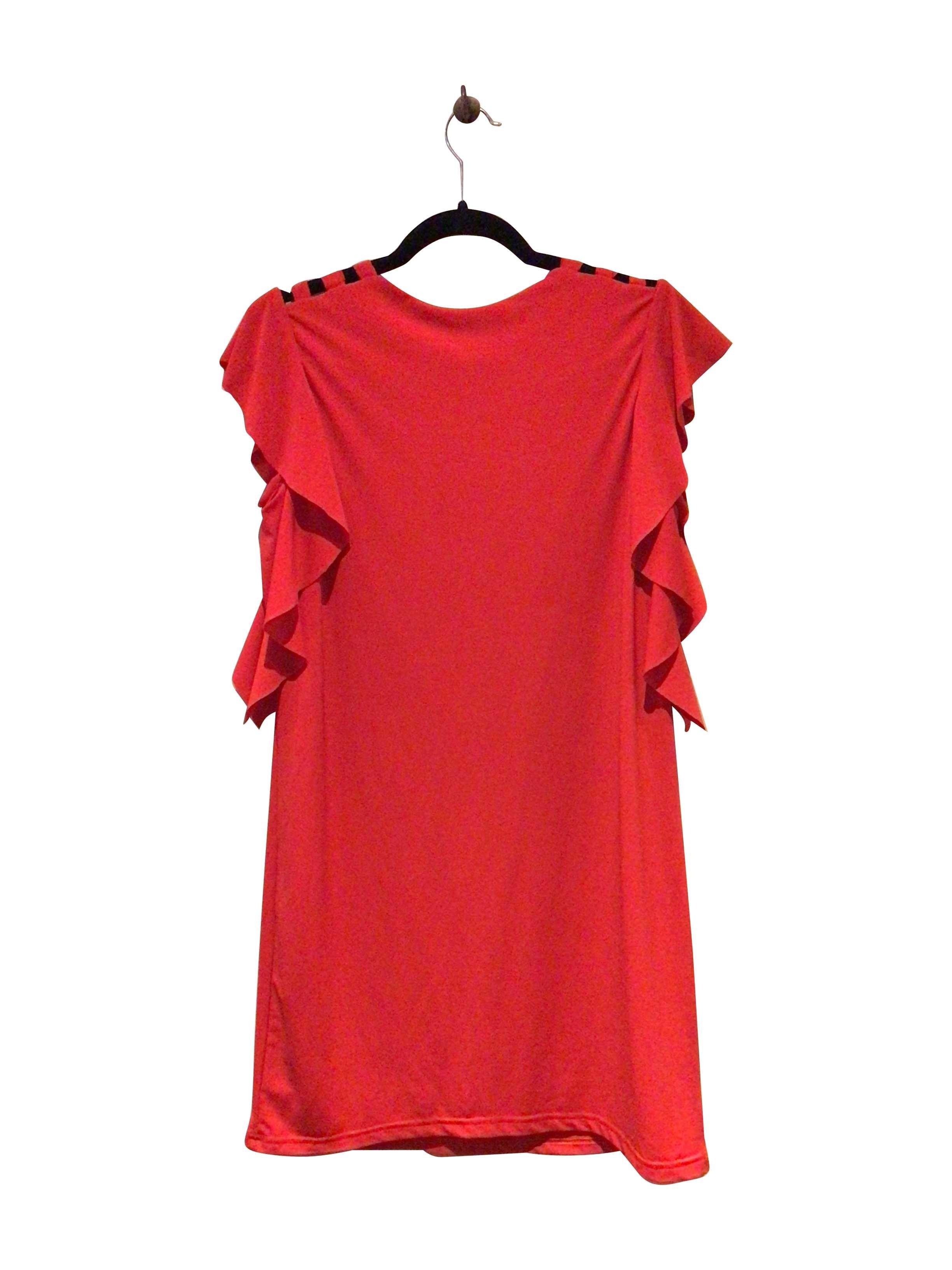 Stylish DEX Regular Fit Red Midi Dress - Size S