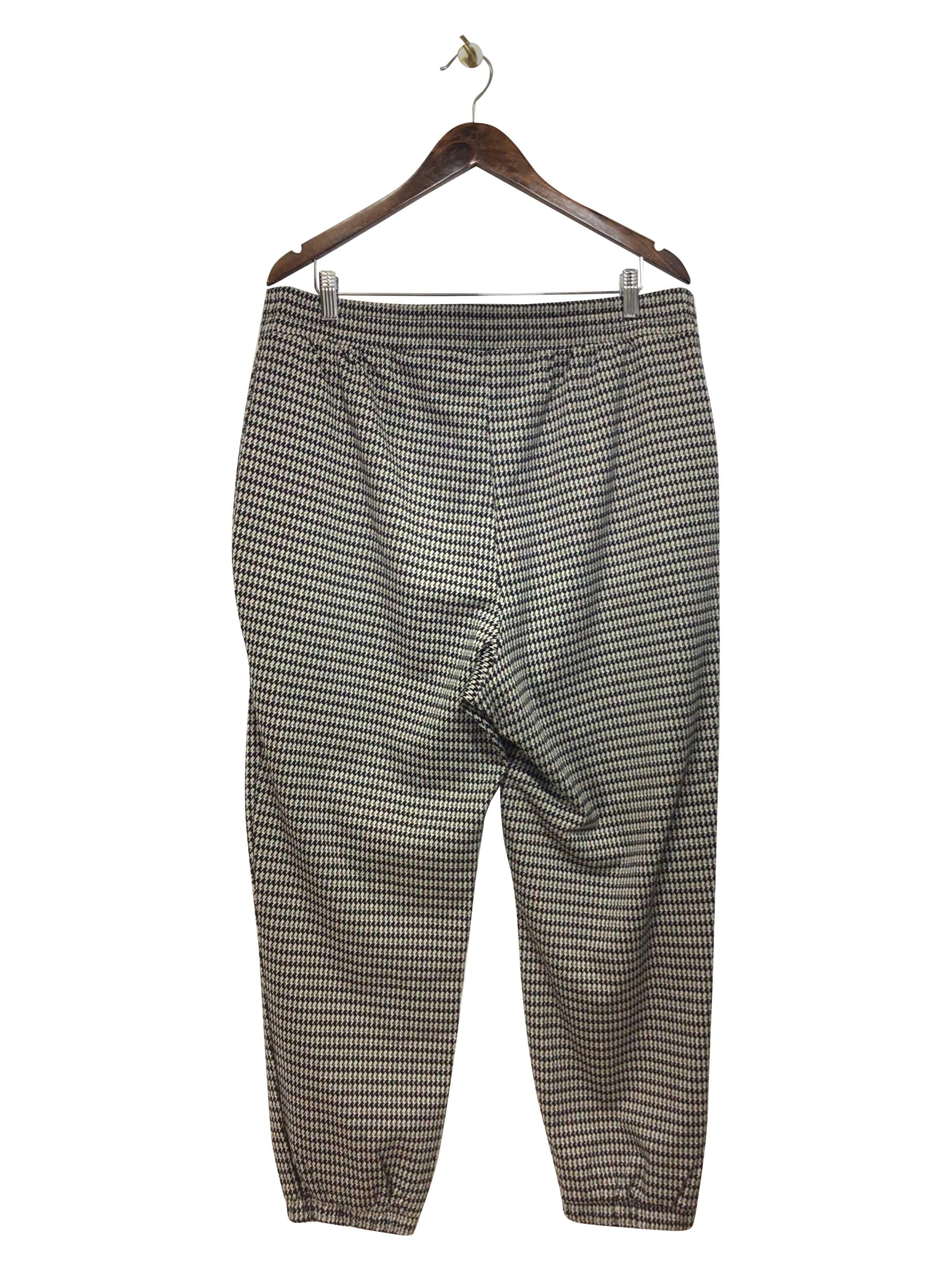 JULES & LEOPOLD Stylish Regular Fit Black 1X Ankle-Length Pant with Patterns