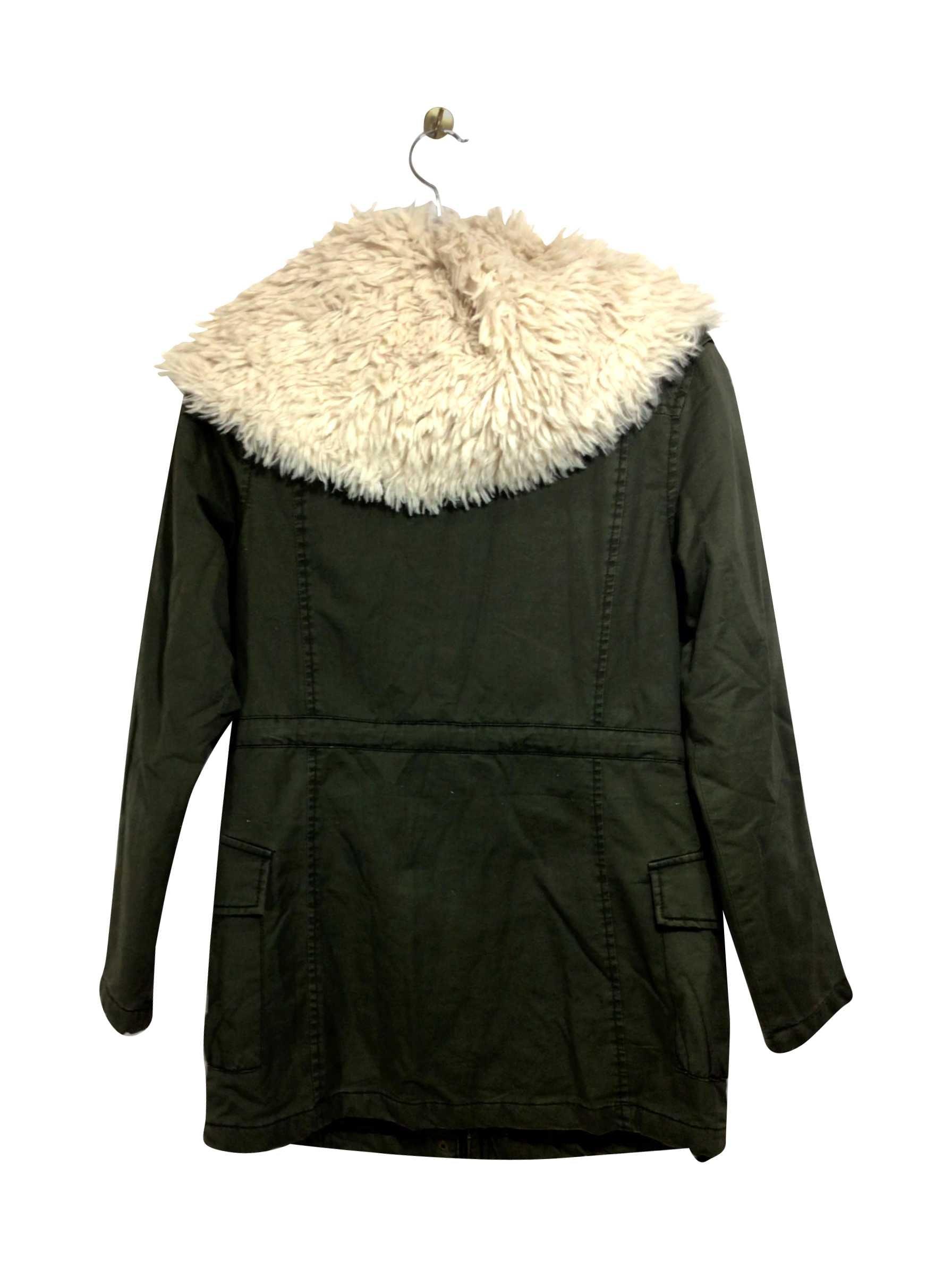 BRAVE SOULS Stylish Regular Fit Green Coat - XS