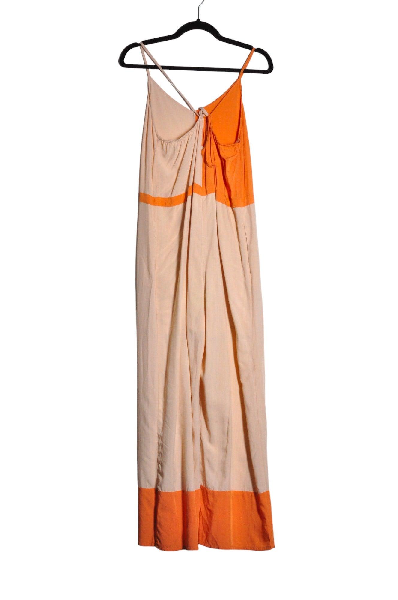 Stylish MYSTREE Women's Orange Regular Fit Maxi Dress - Size S