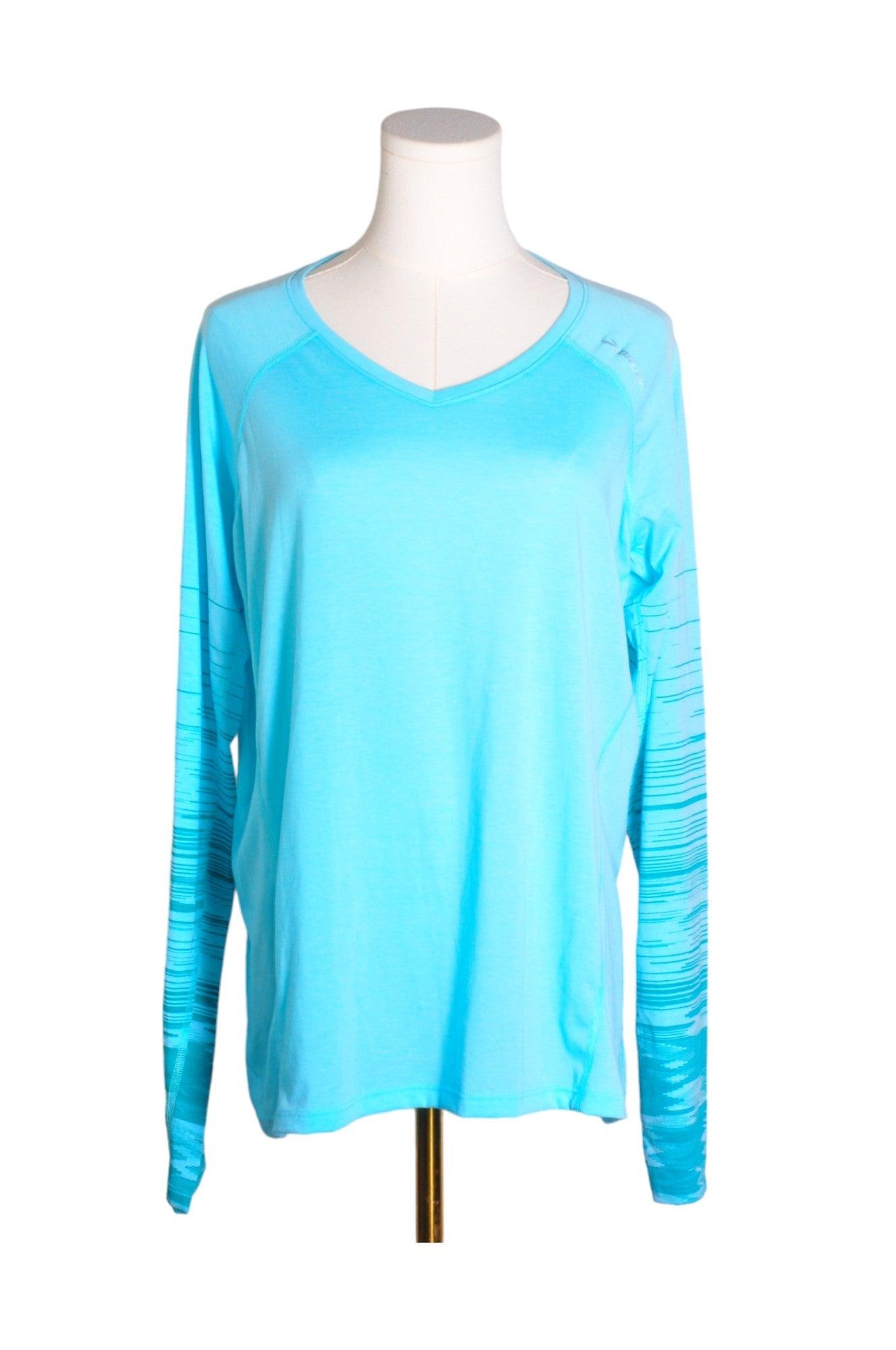 Stylish BROOKS Women's Blue Regular Fit Long Sleeve V Neck T-Shirt - XL