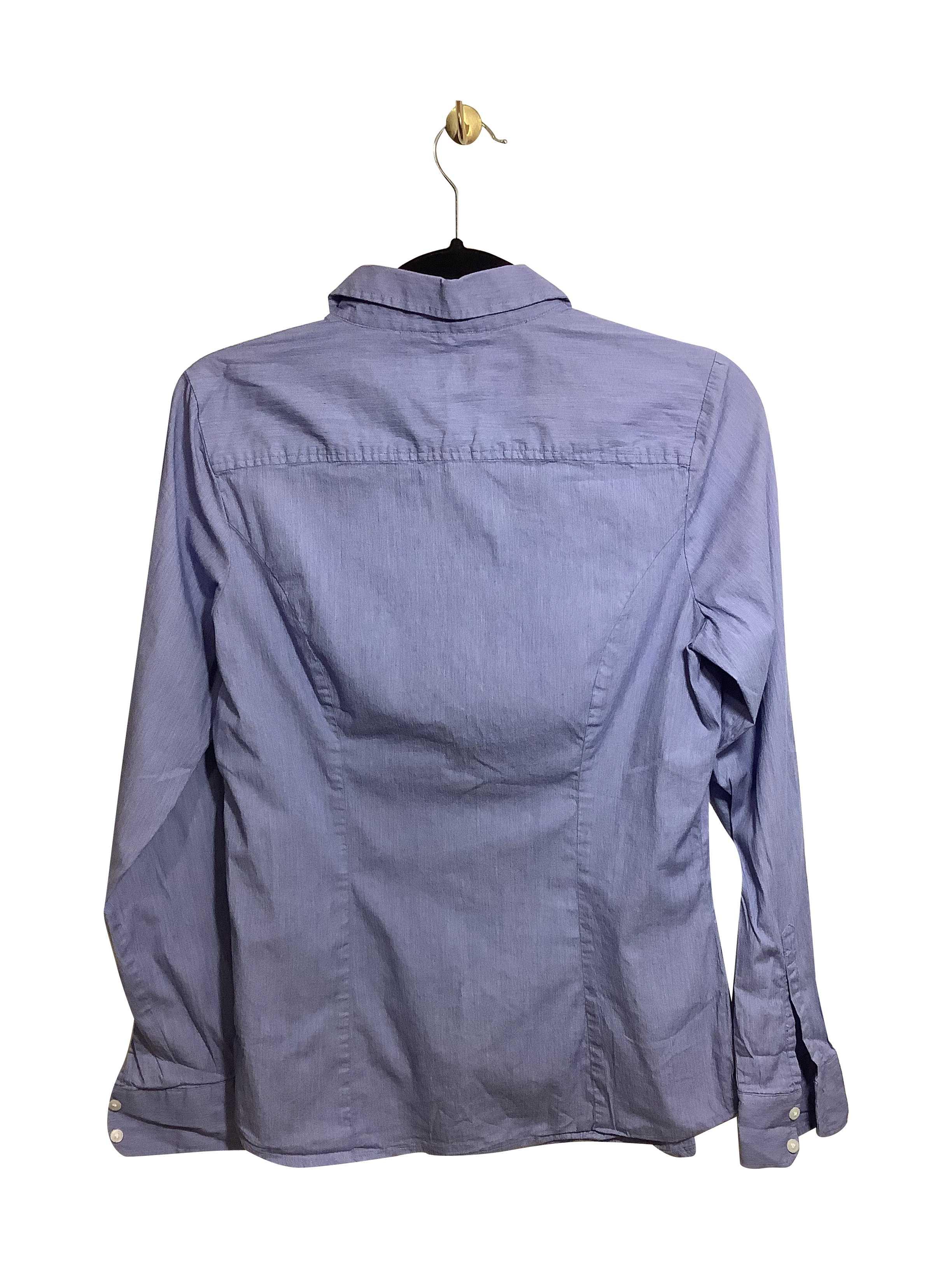 DENVER HAYES Stylish Regular Fit Blue Button-down Top - Size S