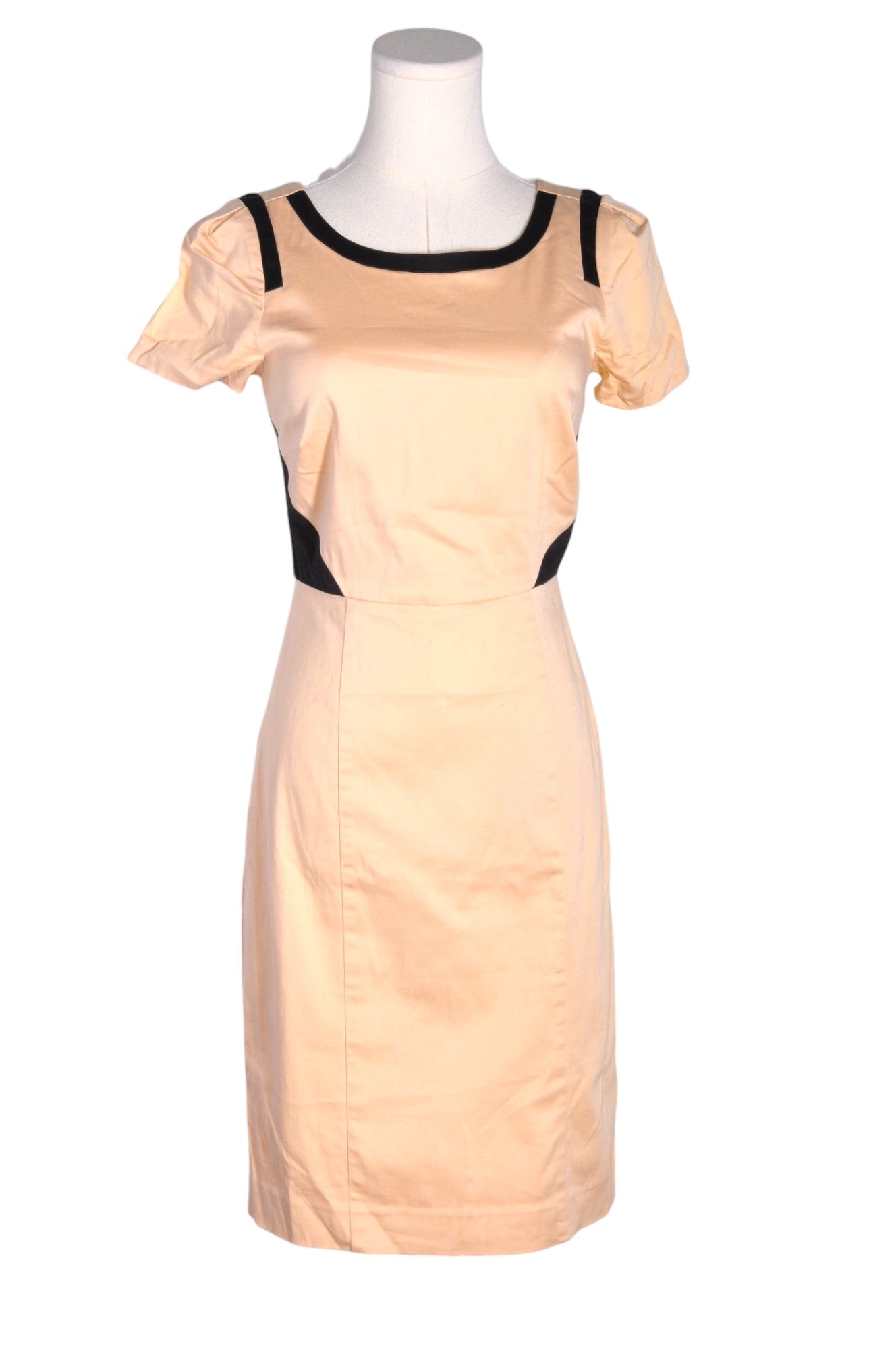 JACOB Women's Regular-Fit Beige Sheath Dress Size 2 - Second Hand