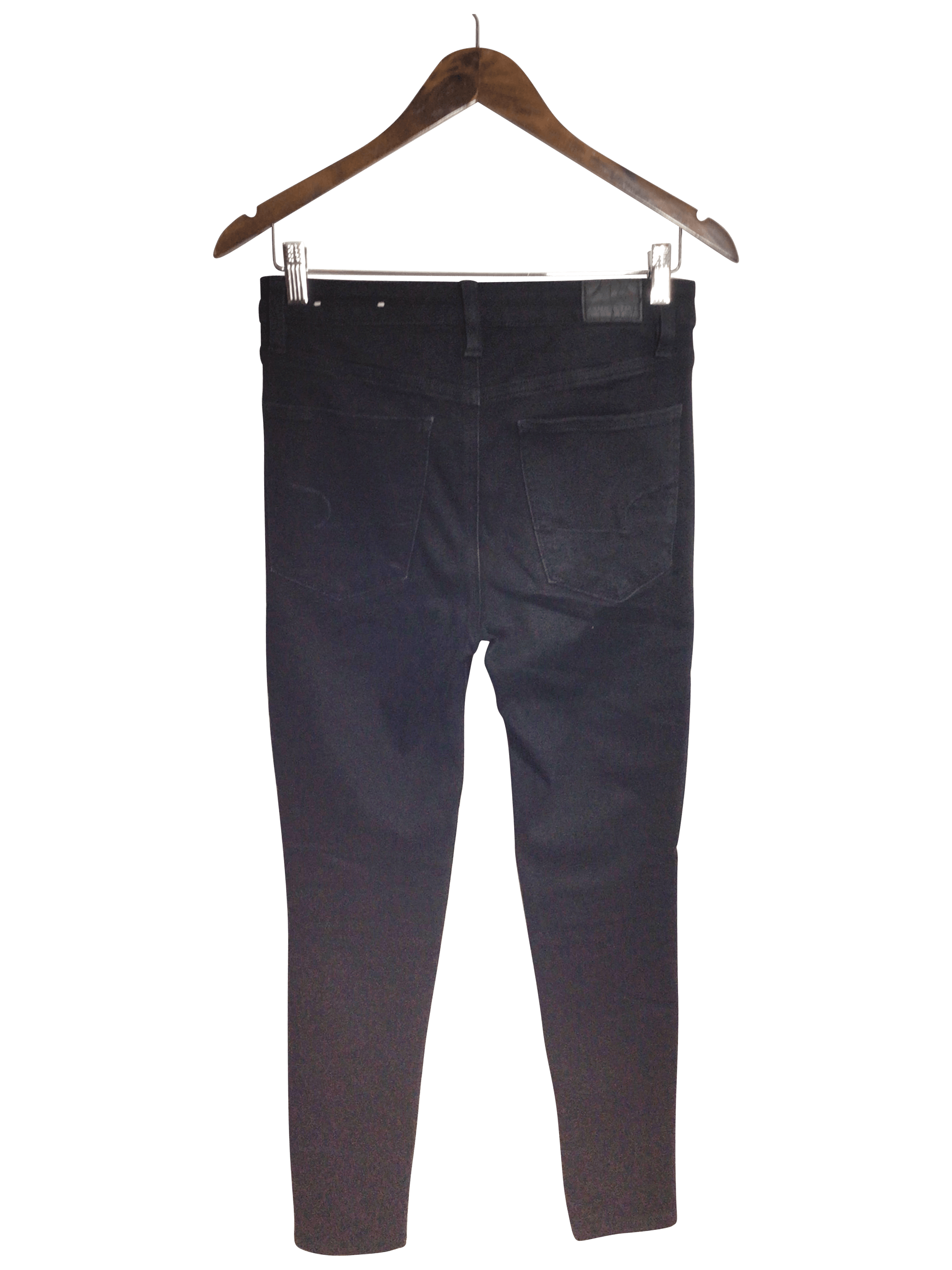 Stylish AMERICAN EAGLE Women's Black Regular Fit Straight-Legged Jeans - Size 6