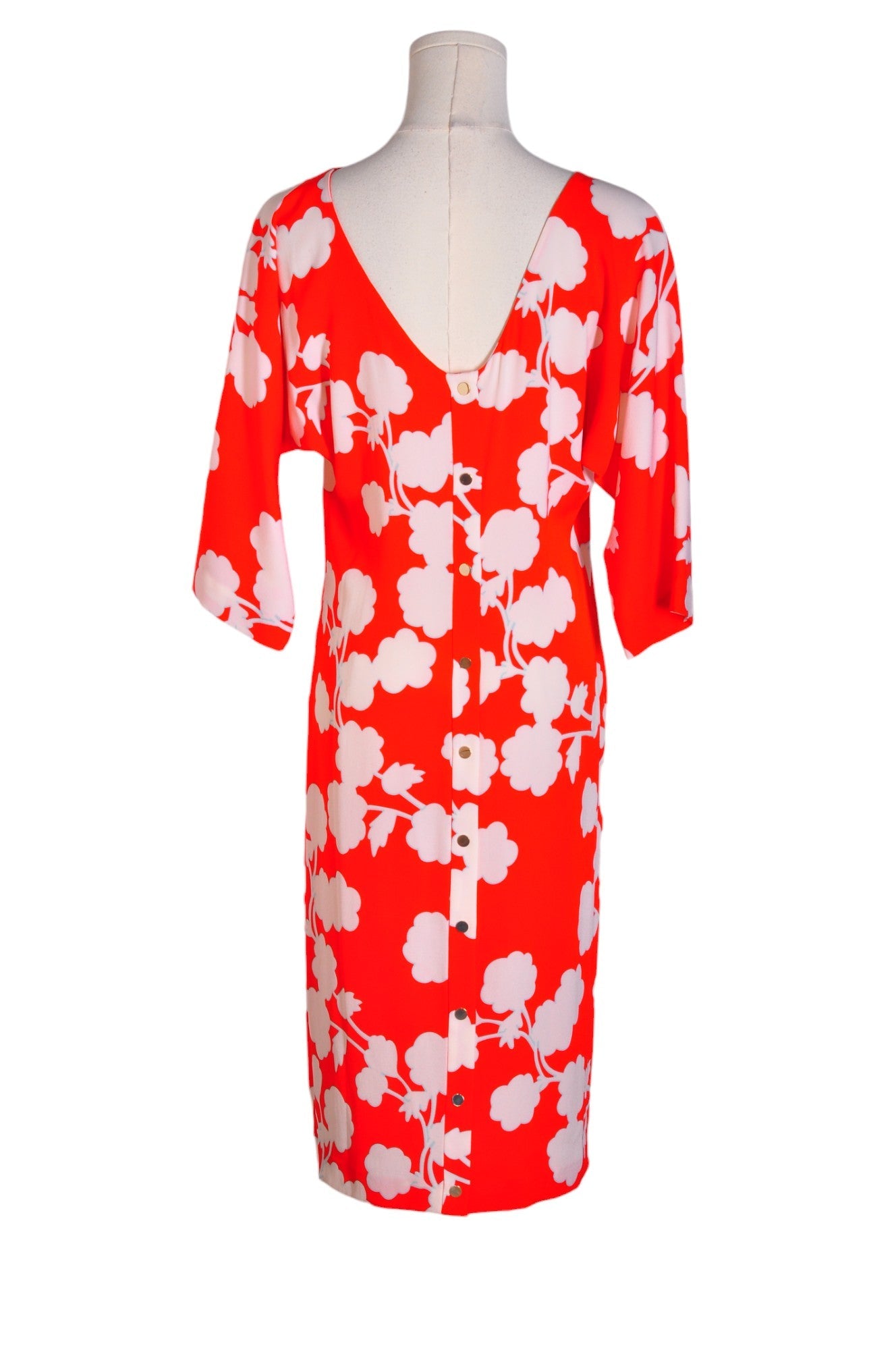 DIANE VAN FURSTENBERG Stylish Orange Regular Fit Women's Maxi Dress - Size 6