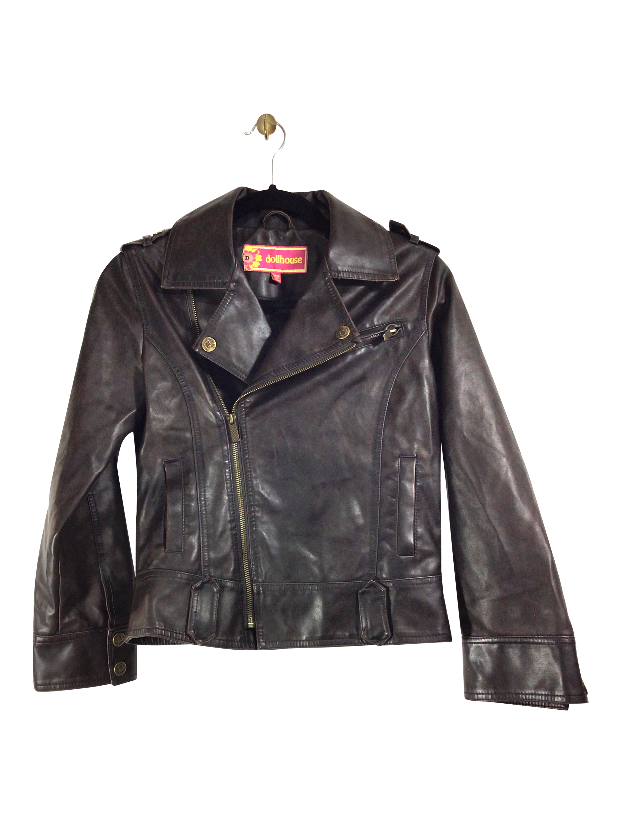 DOLLHOUSE Stylish Regular-Fit Brown Coats - Size L