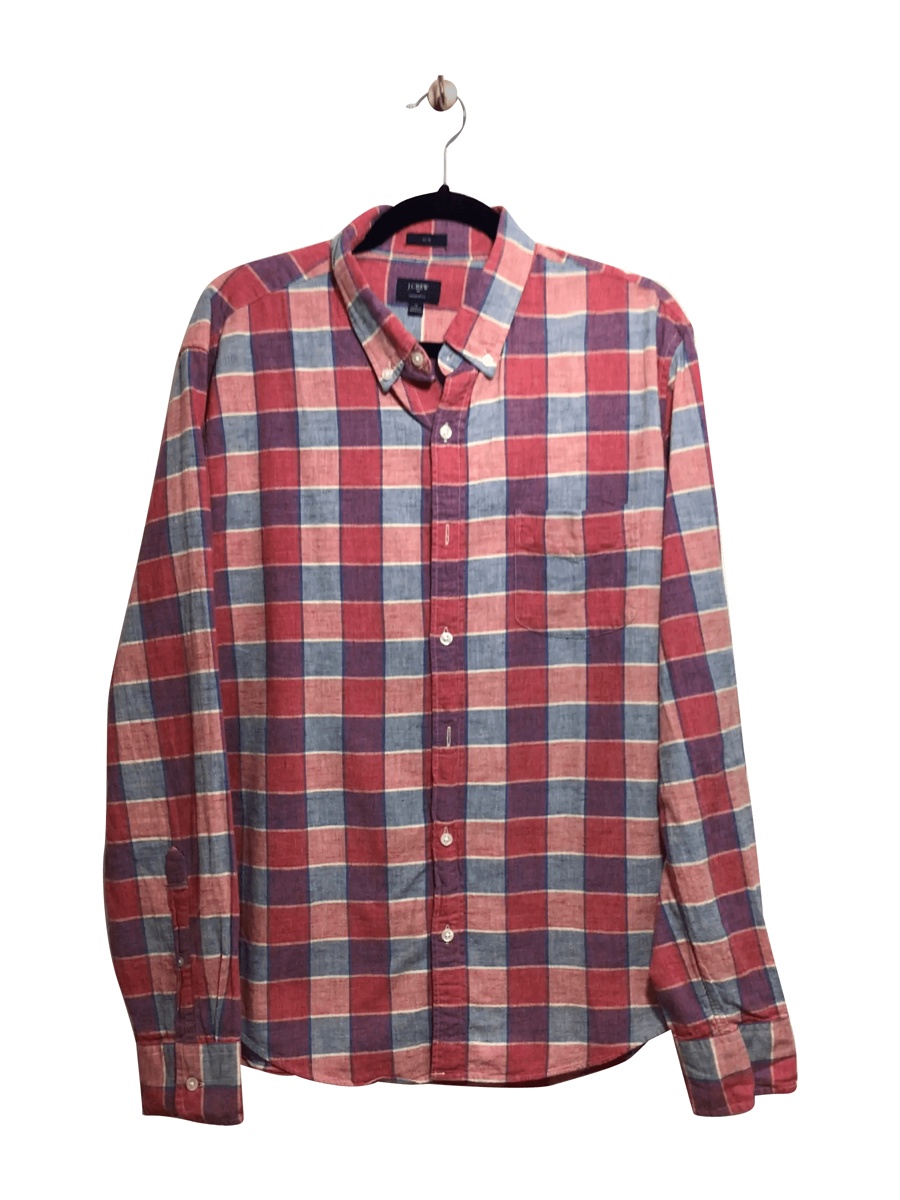 J. CREW Stunning Pink Regular Fit Button-down Top - XL
