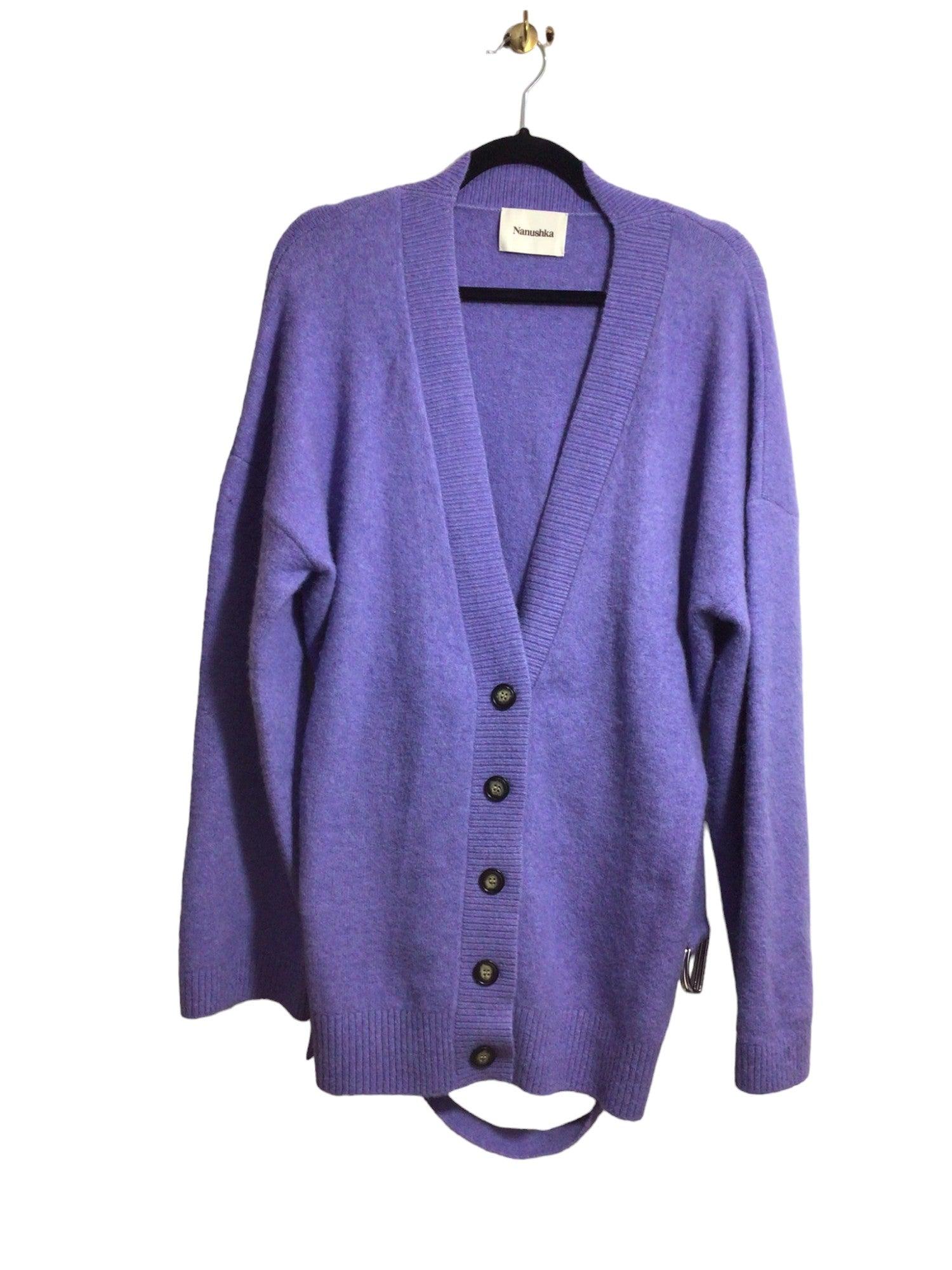 Stylish NANUSHKA Women's Purple Regular-Fit Cardigan in Size XS