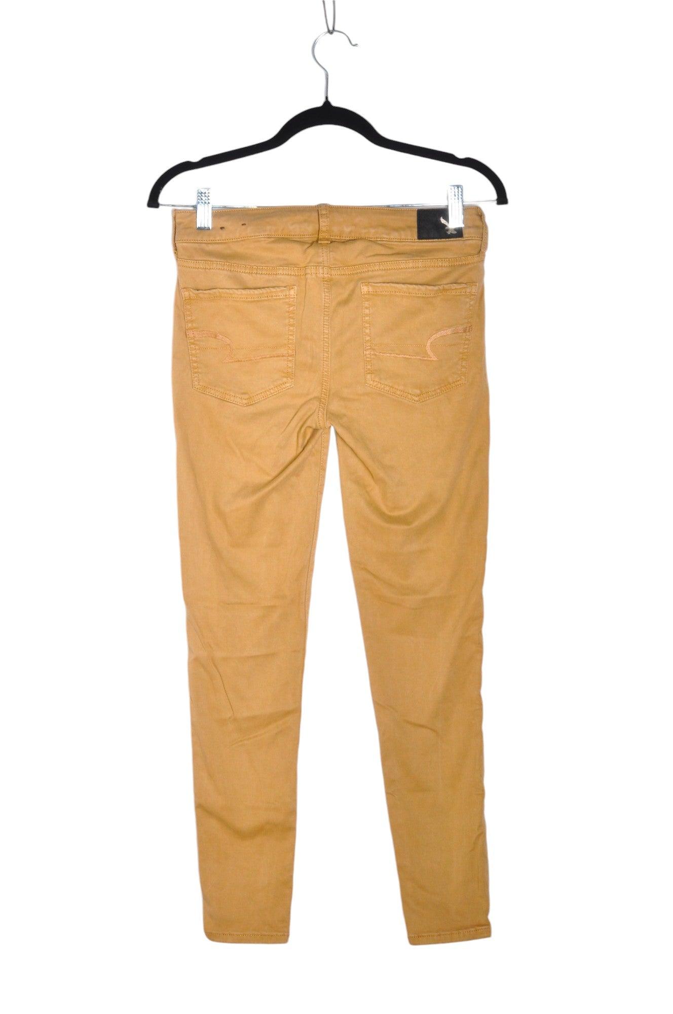 AMERICAN EAGLE Stylish Women's Beige Regular Fit Work Pants - Size 4