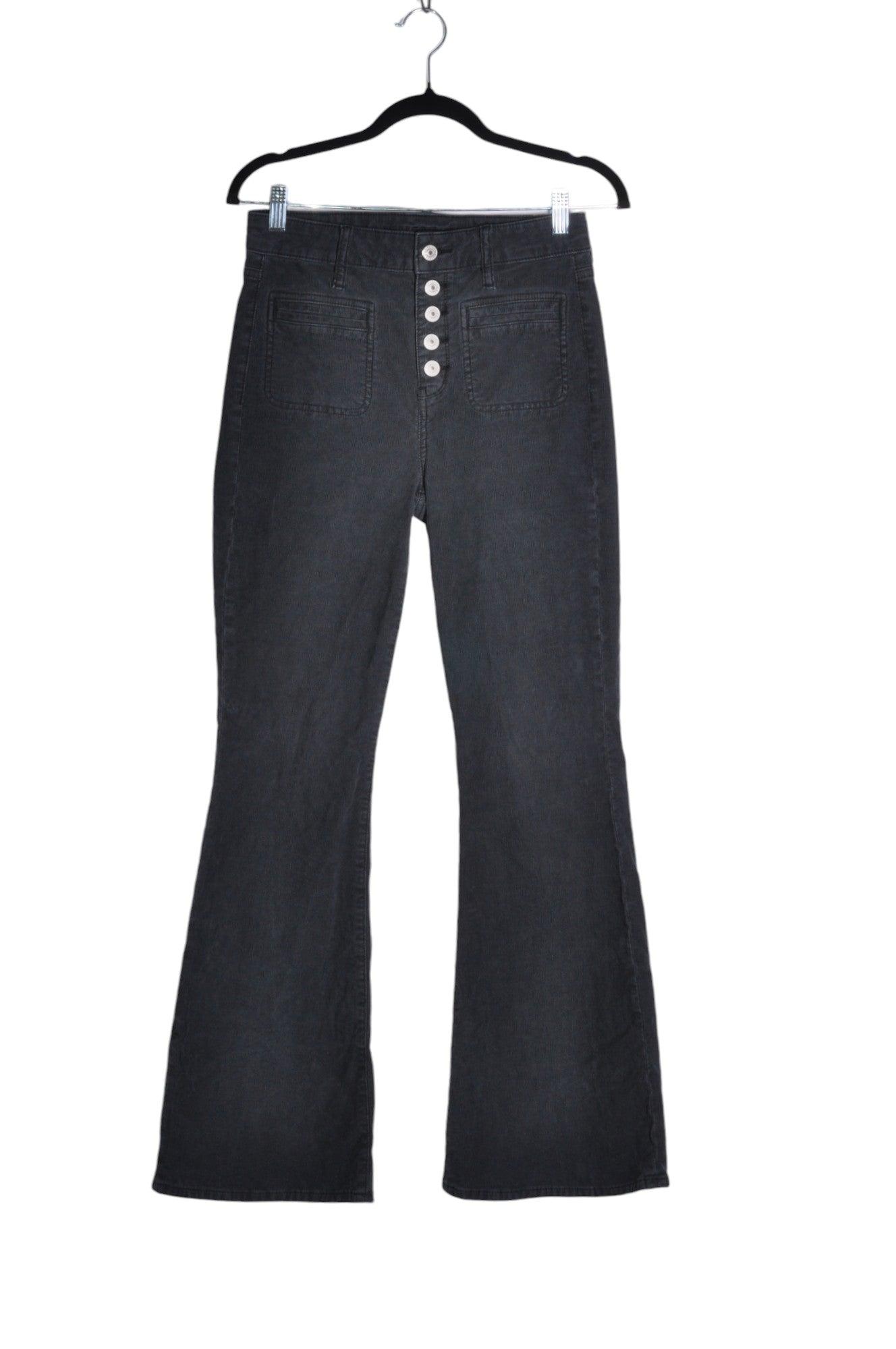 AMERICAN EAGLE Stylish Women's Black Straight-Legged Regular Fit Jeans - Size 28x30