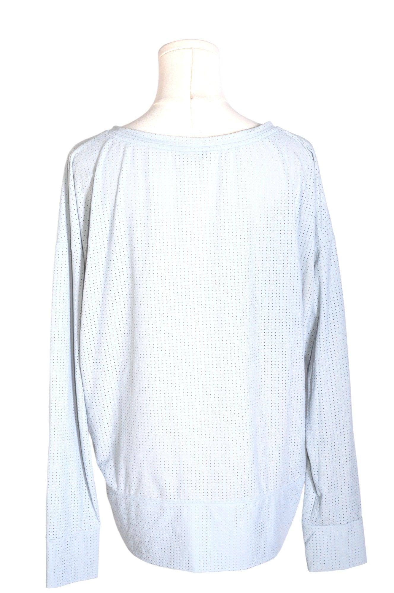 Stylish MPG Regular Fit Long - Sleeved Boat Neck Women's Blue T - Shirt - Size S