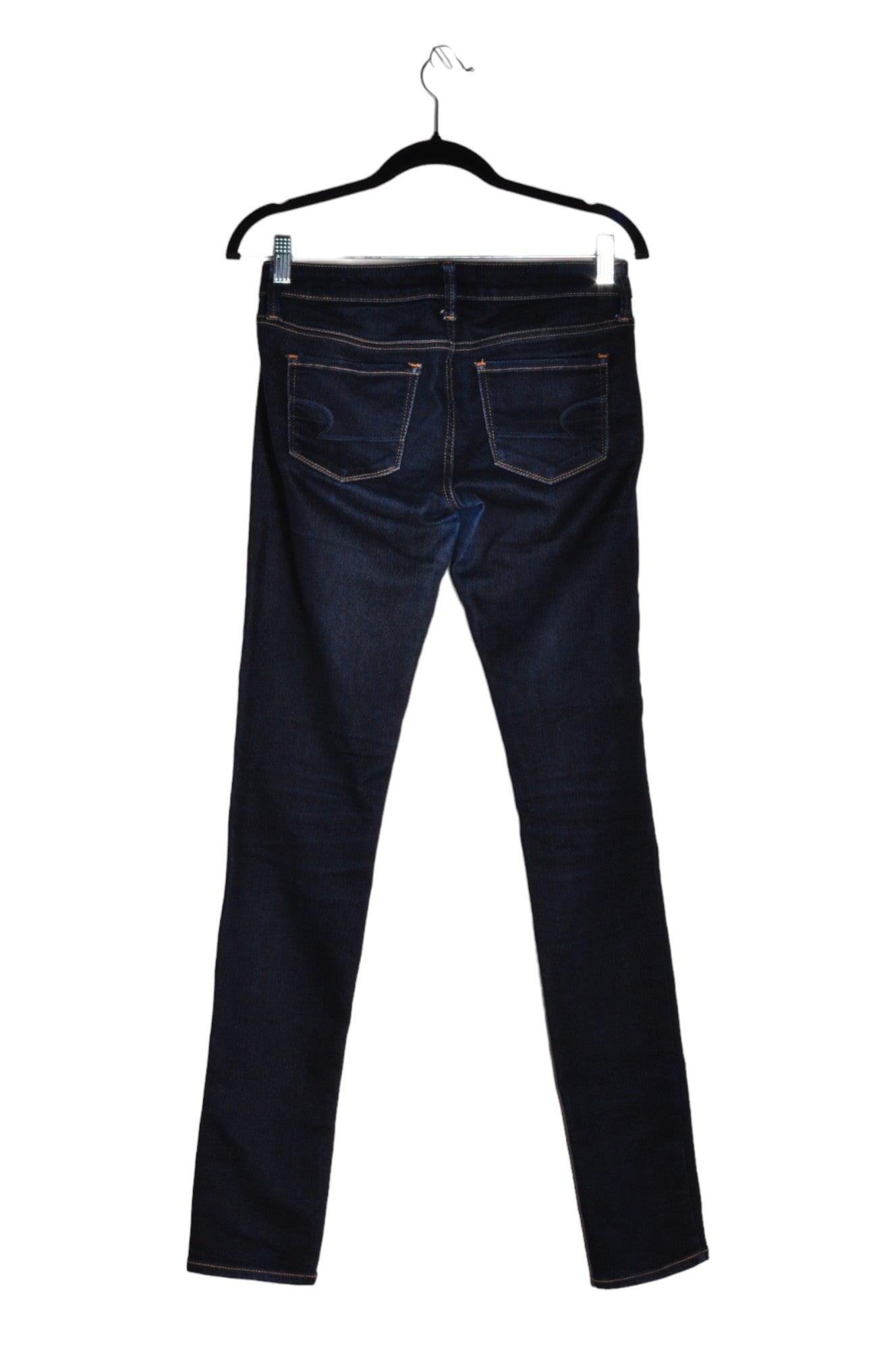 AMERICAN EAGLE Stylish Women's Blue Regular-Fit Straight-Legged Jeans - Size 6