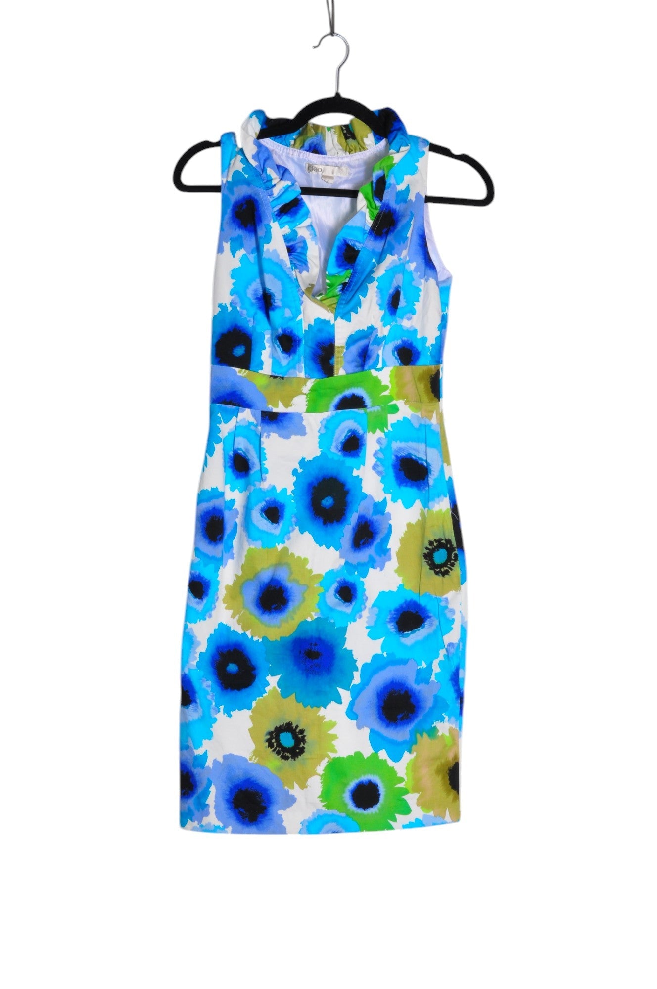 Stylish CLEO Women's Blue Regular Fit Sheath Dress - Size 2