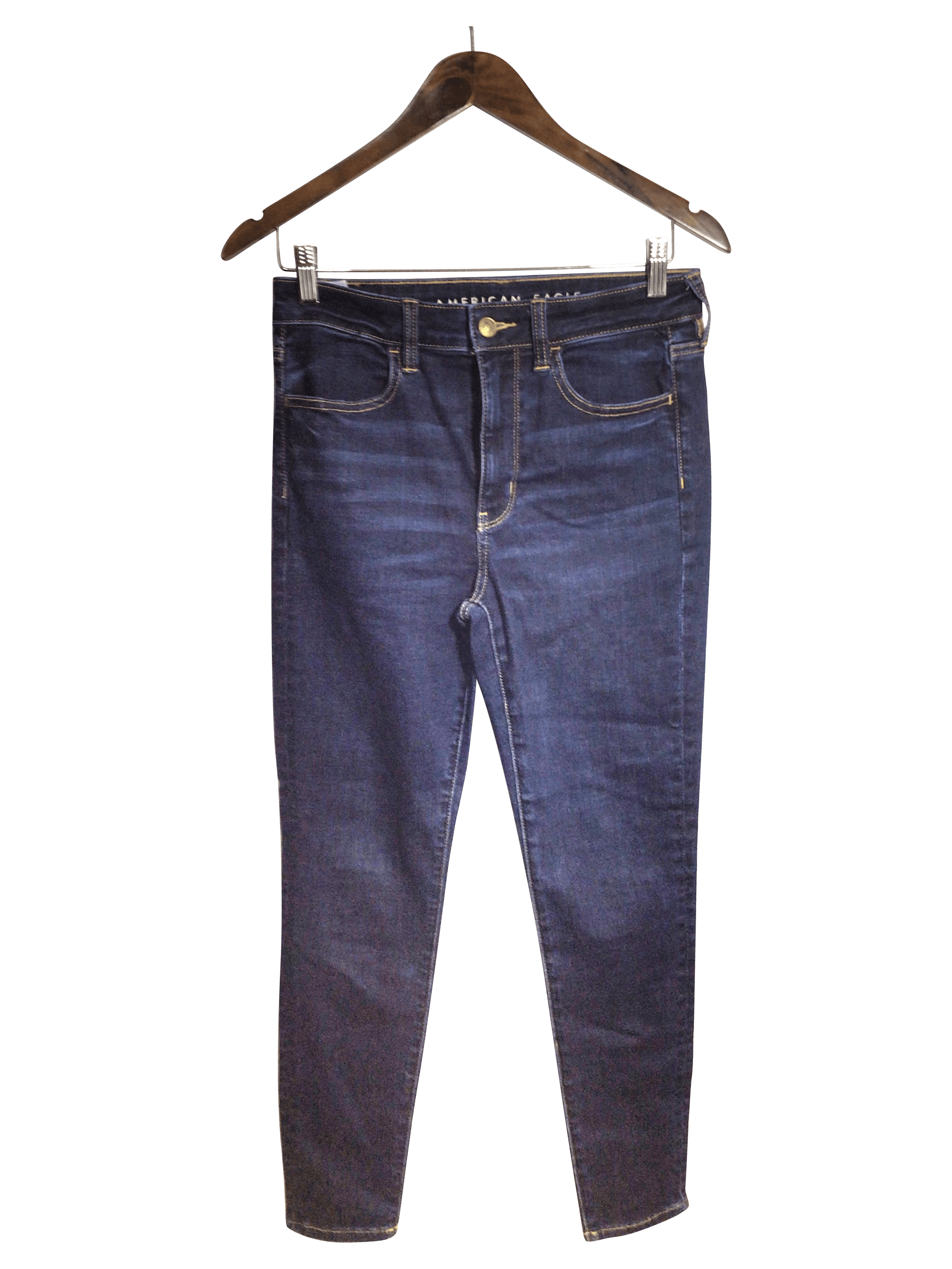 AMERICAN EAGLE Stylish Women's Blue Regular Fit Straight-Legged Jeans - Size 6